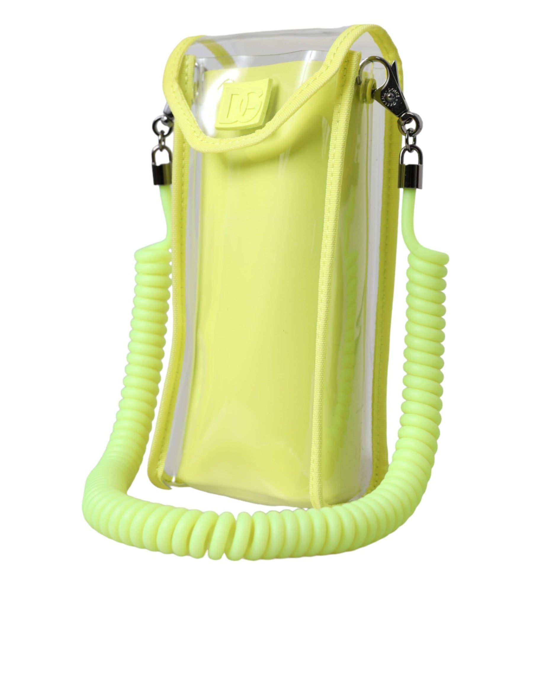 Dolce & Gabbana Yellow Green Plastic DG Logo Neck Strap Cardholder Wallet | Regal Royce