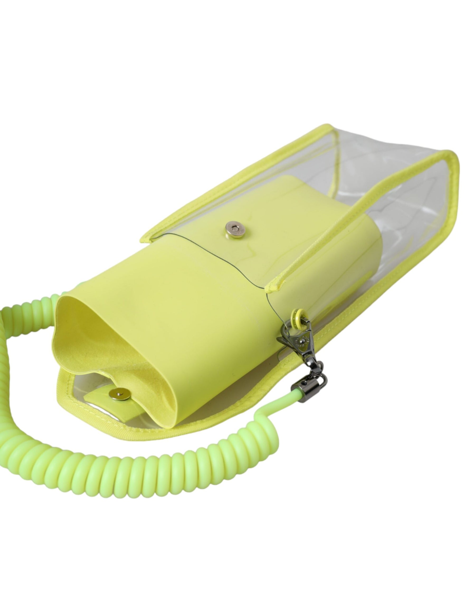 Dolce & Gabbana Yellow Green Plastic DG Logo Neck Strap Cardholder Wallet | Regal Royce