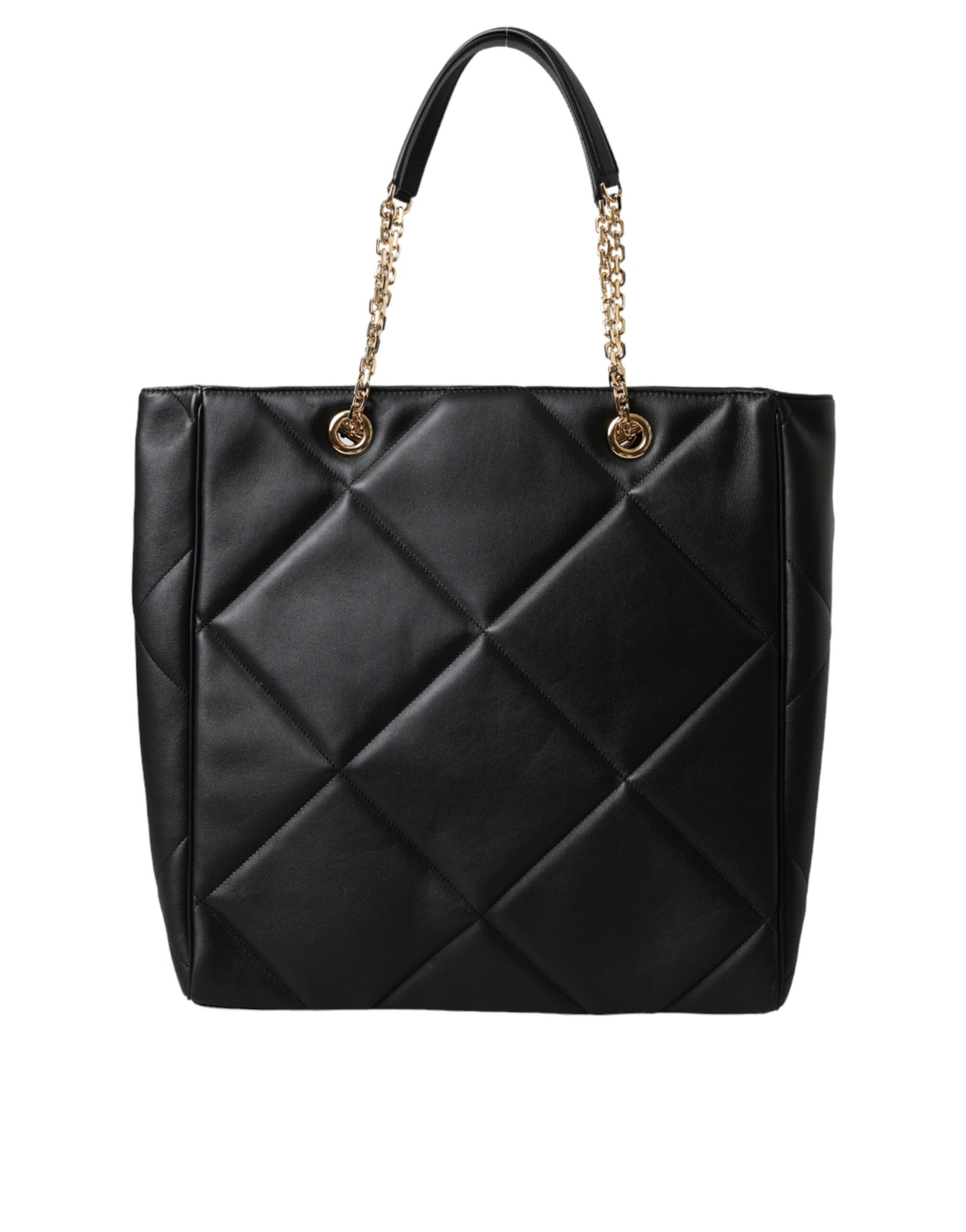 Dolce & Gabbana Black Leather JUNGLE Quilted Shopping Tote Bag | Regal Royce