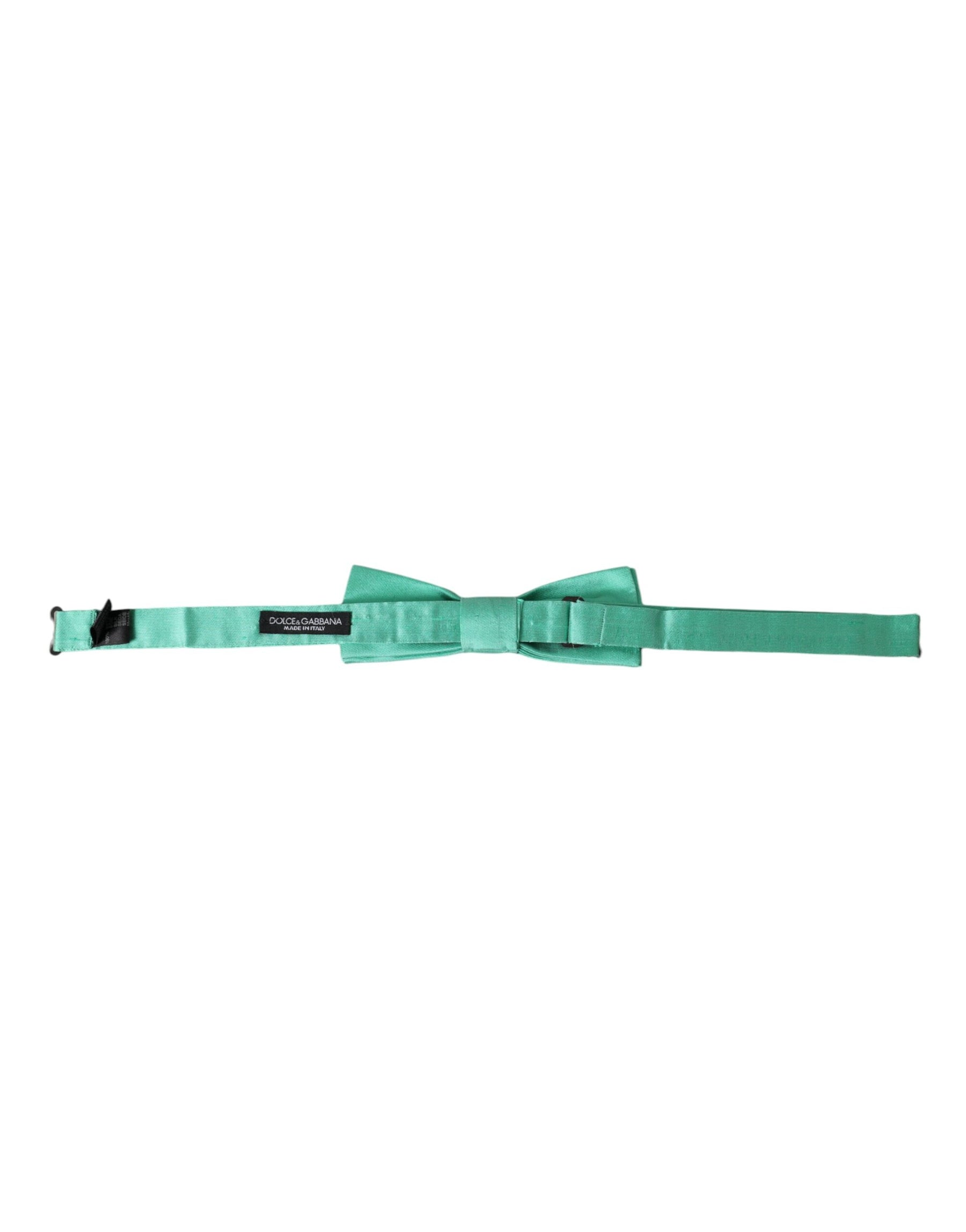 Dolce & Gabbana Mint Green Silk Adjustable Neck Men Bow Tie | Regal Royce