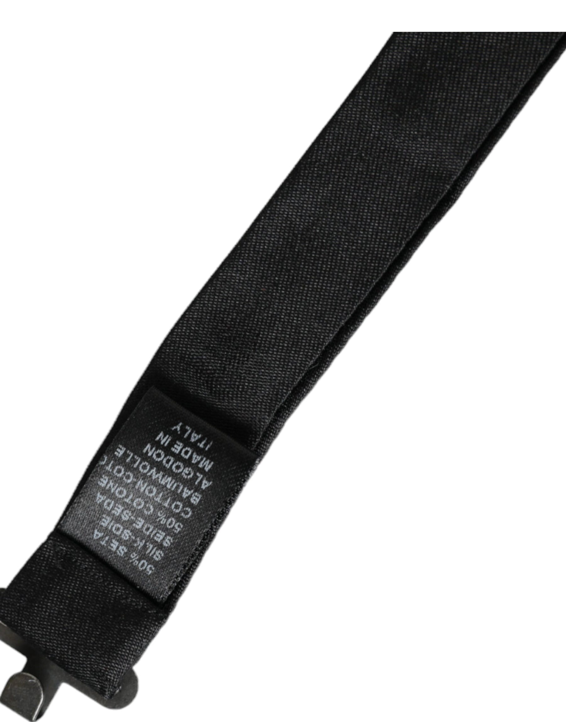 Dolce & Gabbana Dark Gray Silk Adjustable Neck Men Bow Tie | Regal Royce