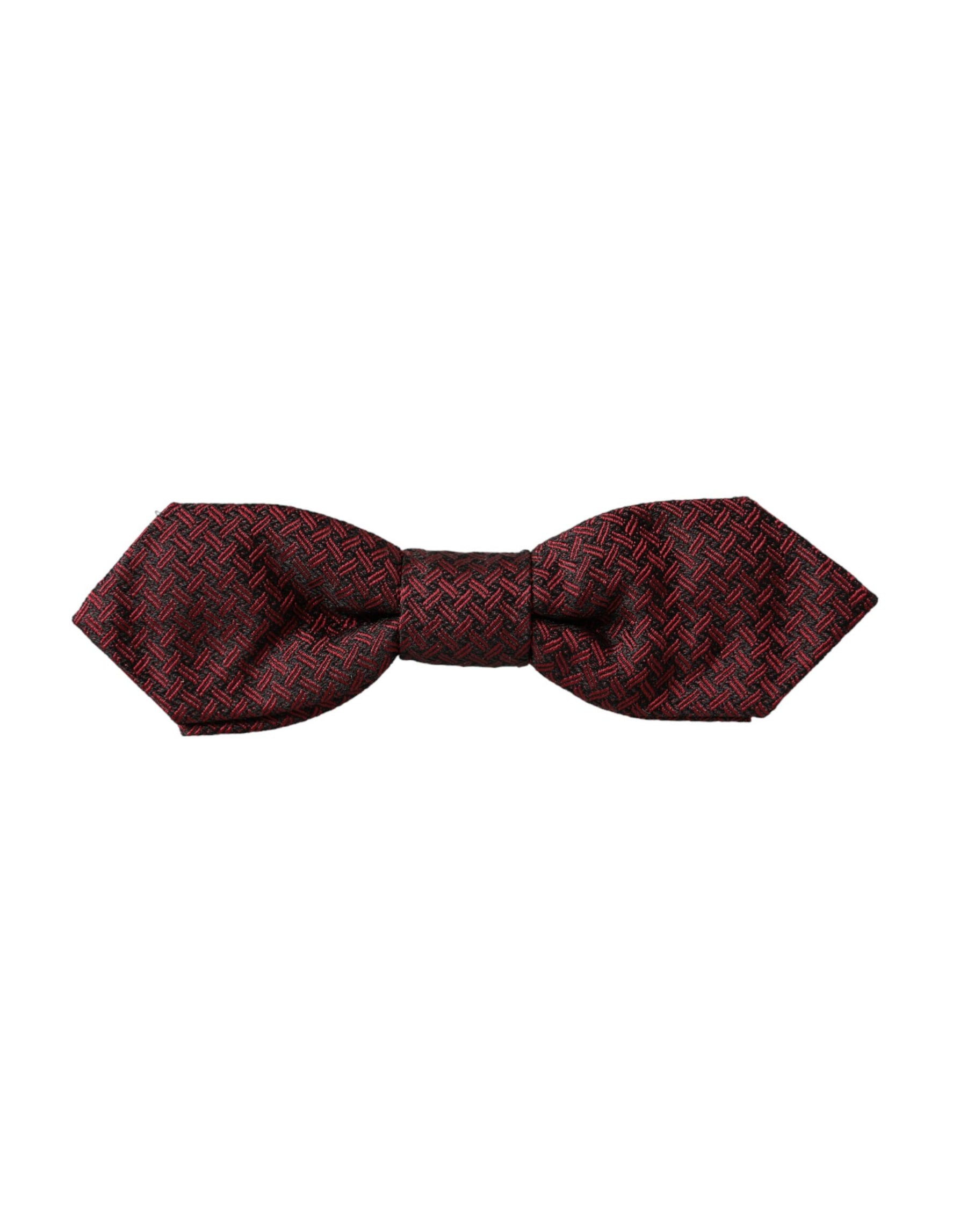 Dolce & Gabbana Red Silk Fantasy Adjustable Neck Men Bow Tie | Regal Royce