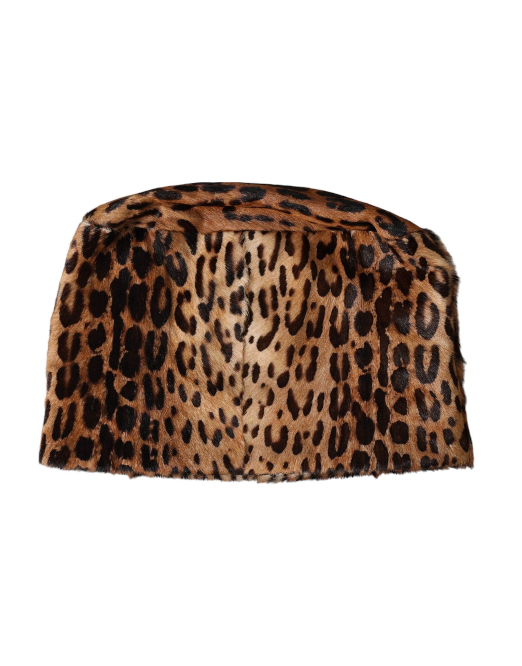 Dolce & Gabbana Brown Leopard Fur Women Bucket Hat | Regal Royce
