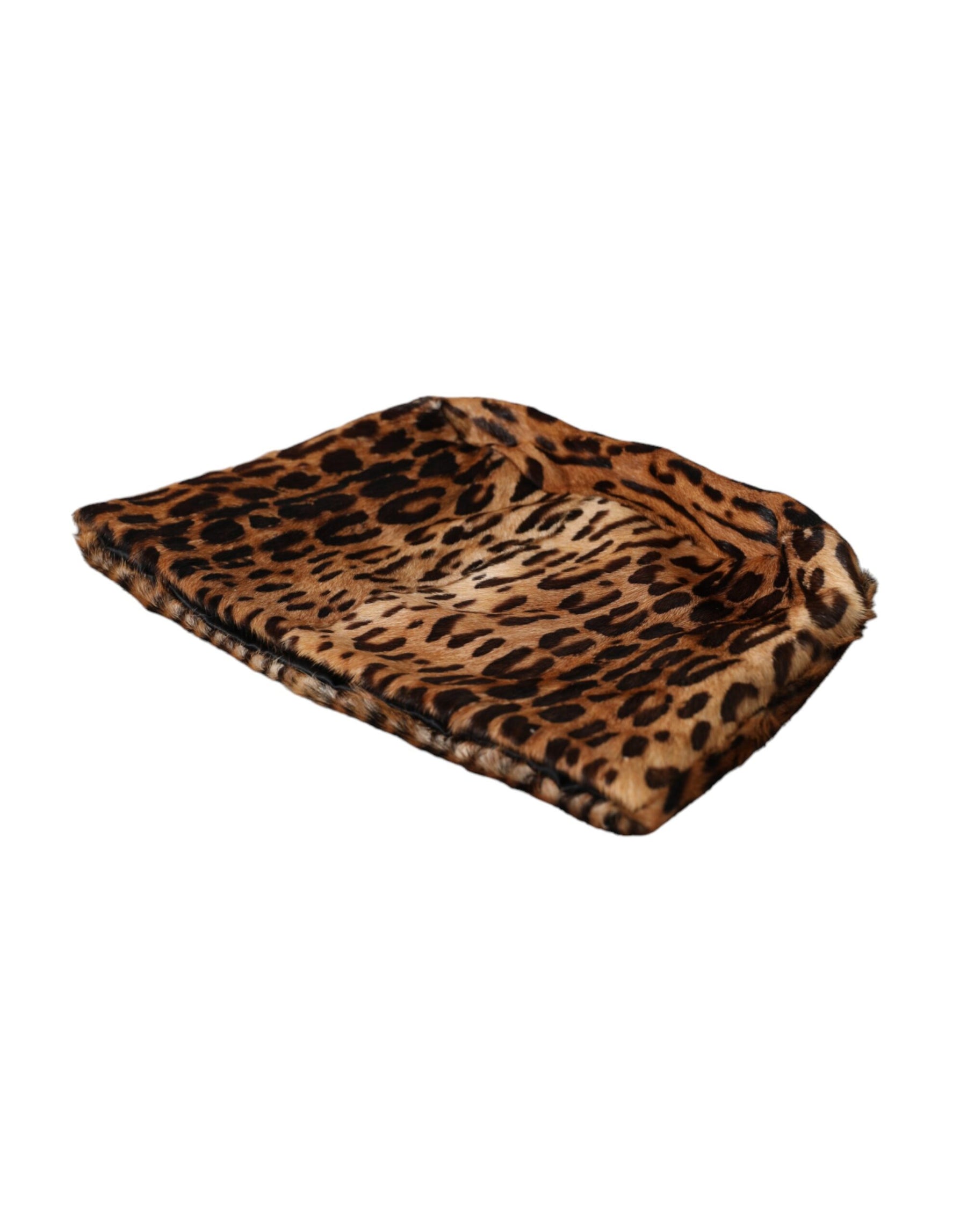 Dolce & Gabbana Brown Leopard Fur Women Bucket Hat | Regal Royce