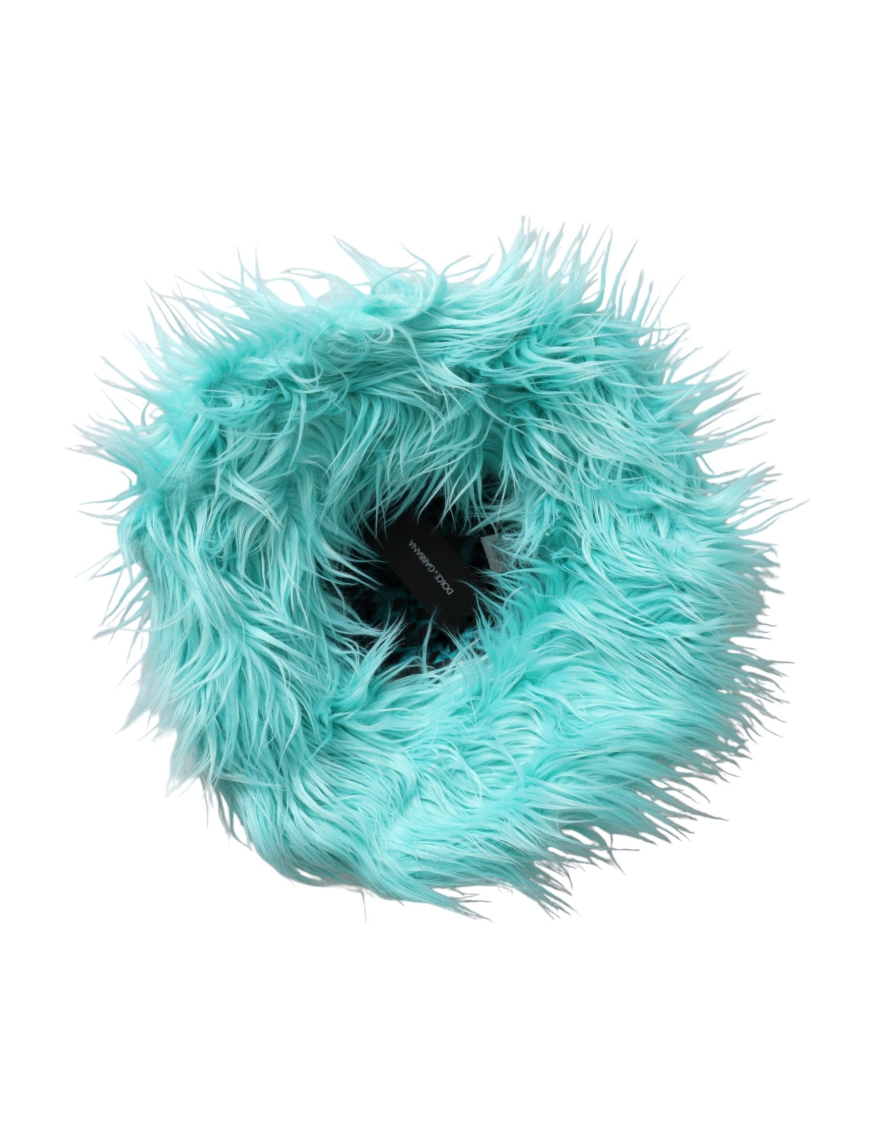 Dolce & Gabbana Mint Green Acrylic Fur Womens Bucket Hat | Regal Royce