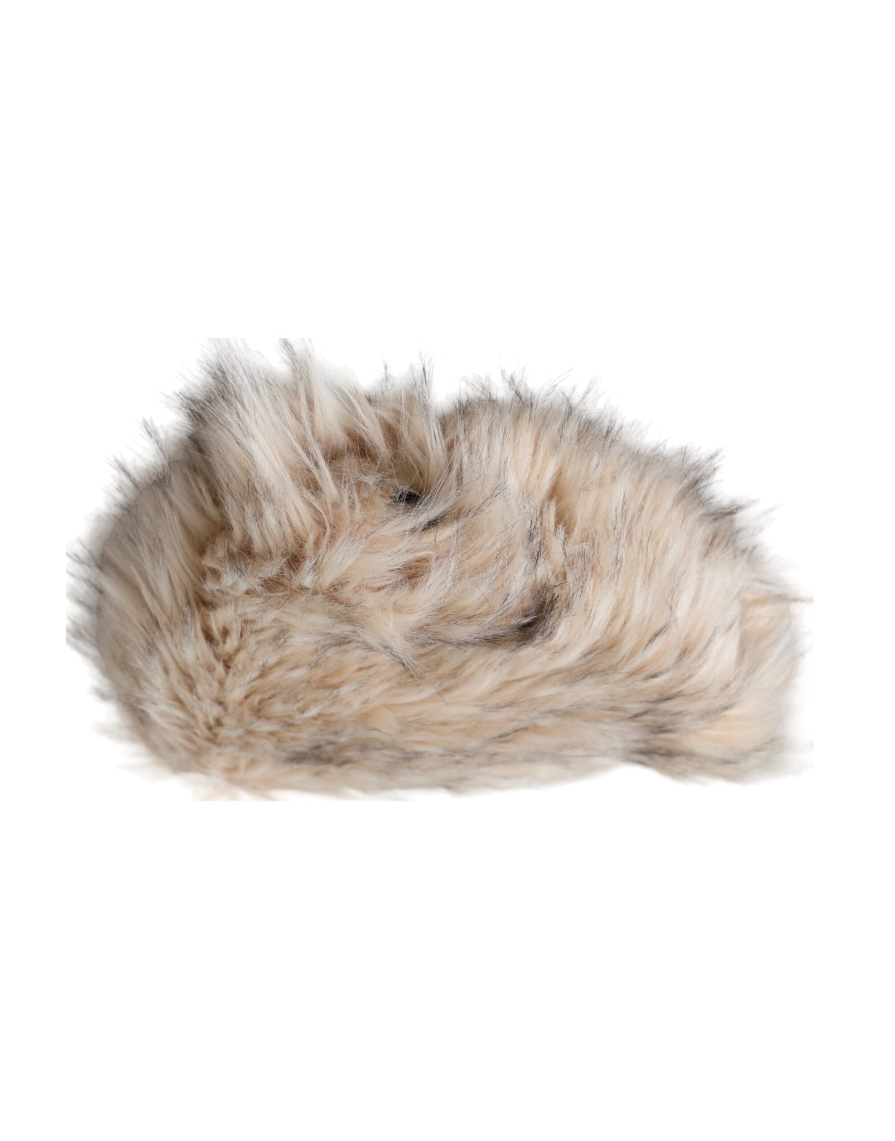 Dolce & Gabbana Beige Acrylic Fur Women Bucket Hat | Regal Royce