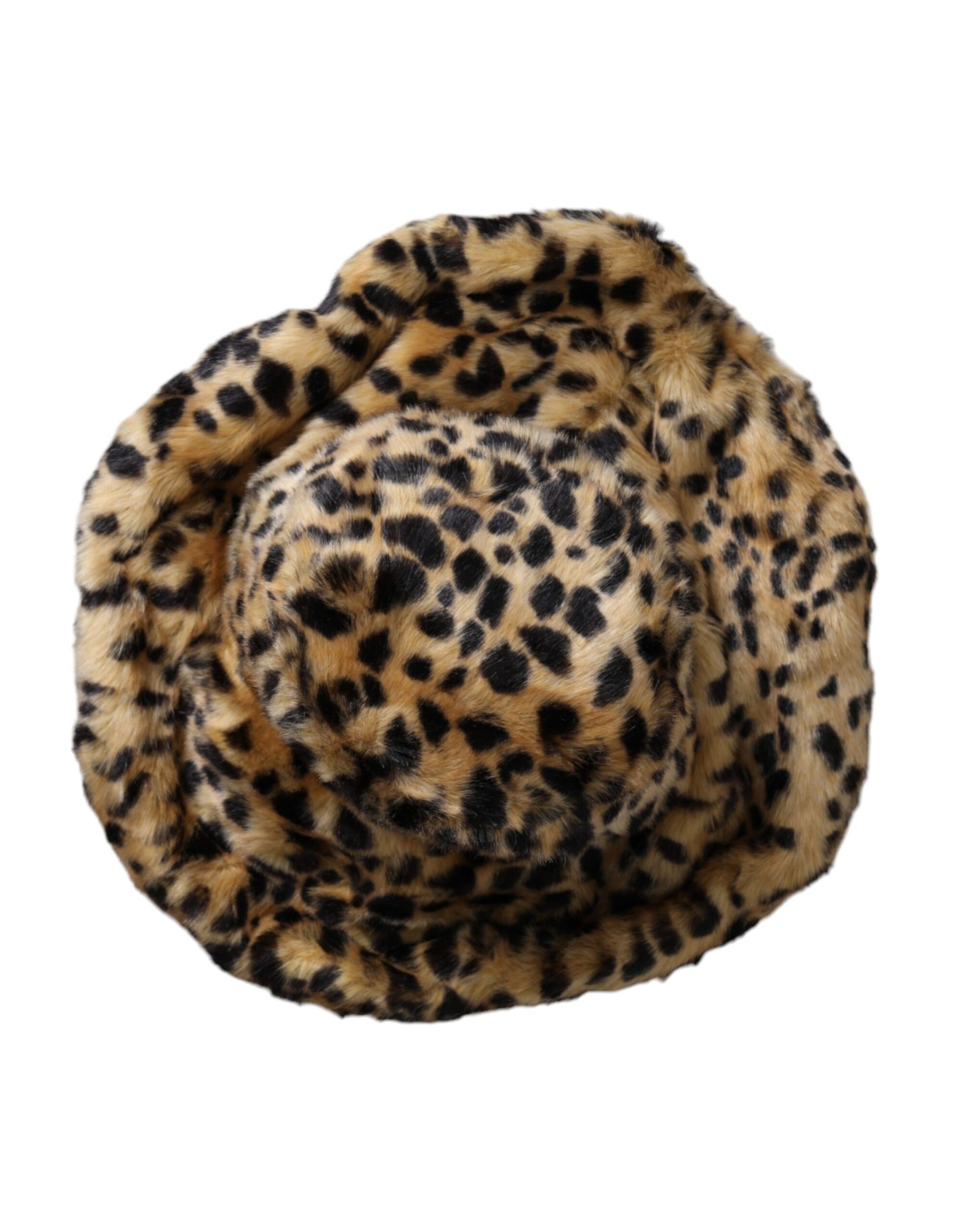 Dolce & Gabbana Brown Leopard Fur Women Bucket Hat | Regal Royce