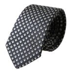 Dolce & Gabbana Black 100% Silk Patterned Adjustable Men Tie | Regal Royce