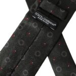 Dolce & Gabbana Dark Gray 100% Silk Fantasy Adjustable Men Tie | Regal Royce