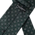 Dolce & Gabbana Green Silk Branded Logo Adjustable Men Tie | Regal Royce