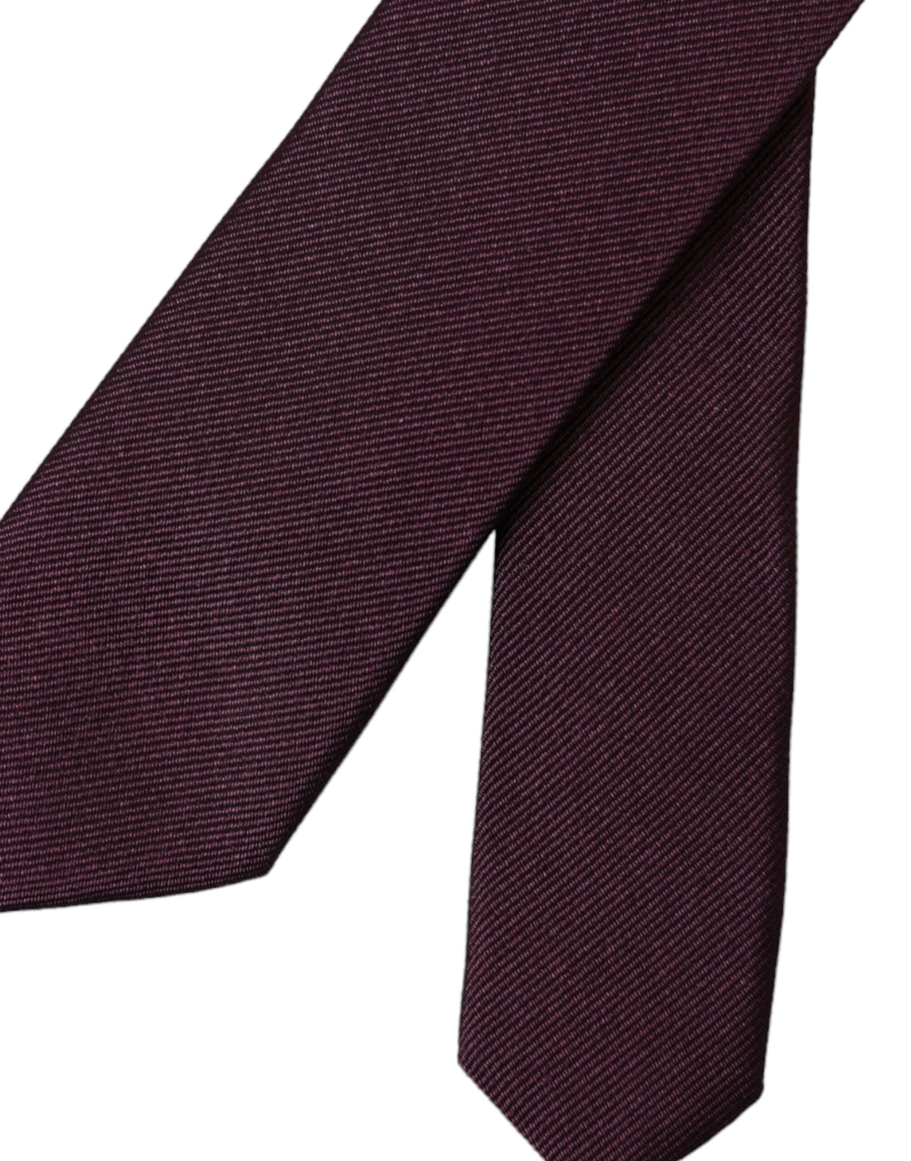 Dolce & Gabbana Bordeaux Solid 100% Silk Adjustable Men Tie | Regal Royce