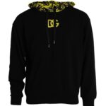 Dolce & Gabbana Black Logo Cotton Hooded Sweatshirt Sweater | Regal Royce