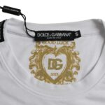 Dolce & Gabbana White Cotton Roundneck Short Sleeve T-shirt | Regal Royce