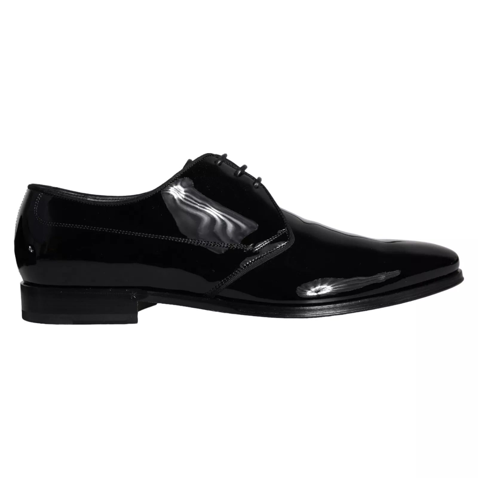 Dolce & Gabbana Black Calfskin Leather Derby Men Dress Shoes | Regal Royce
