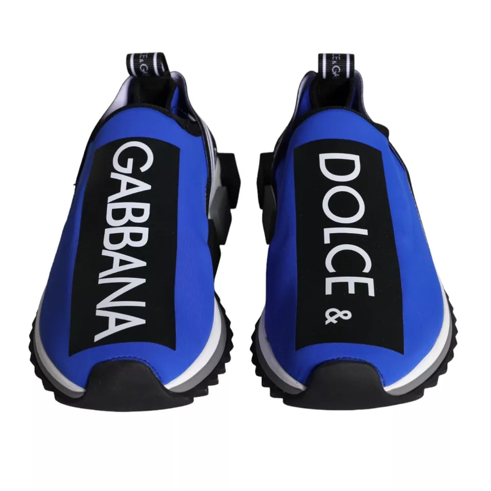 Dolce & Gabbana Blue Logo Low Top Sorrento Sneakers Shoes | Regal Royce