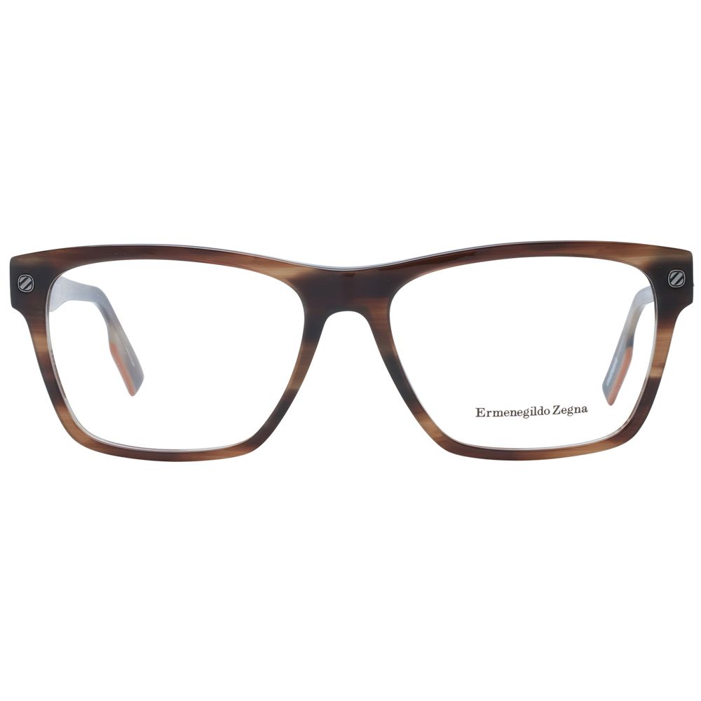 Ermenegildo Zegna Brown Plastic Glasses (Frames) | Regal Royce