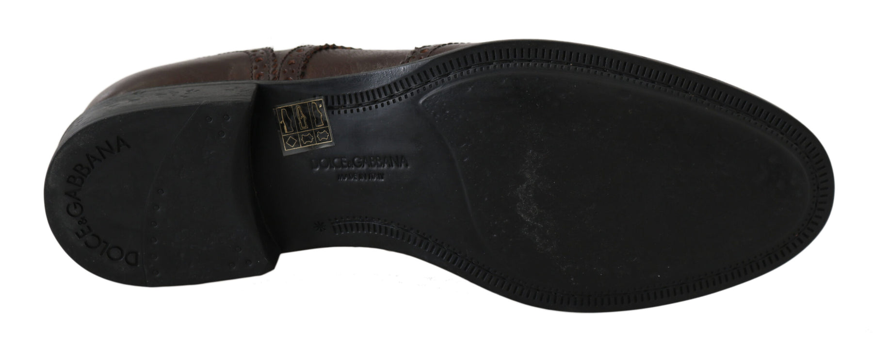 Dolce & Gabbana Brown Leather Brogue Derby Dress Shoes | Regal Royce