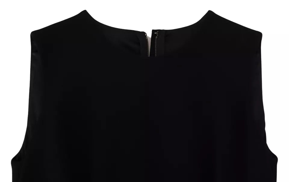 Dolce & Gabbana Black Dress Sheath Flare Viscose Dress | Regal Royce