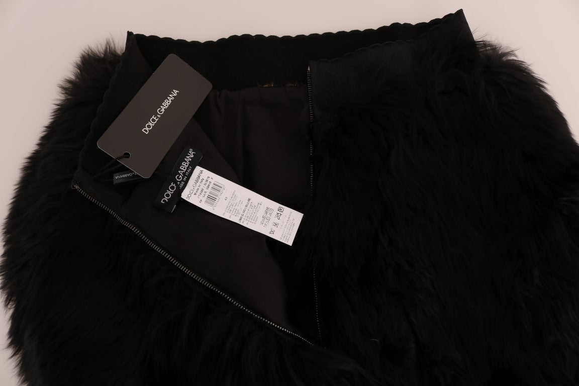 Dolce & Gabbana Black Mink Nutria Fur Mini Hot Pants | Regal Royce
