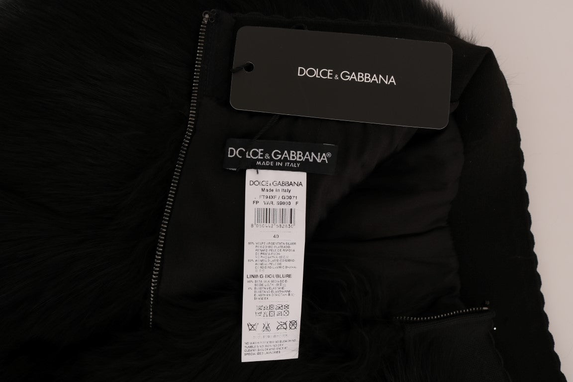 Dolce & Gabbana Black Lamb Fox Fur Mini Hot Pants | Regal Royce