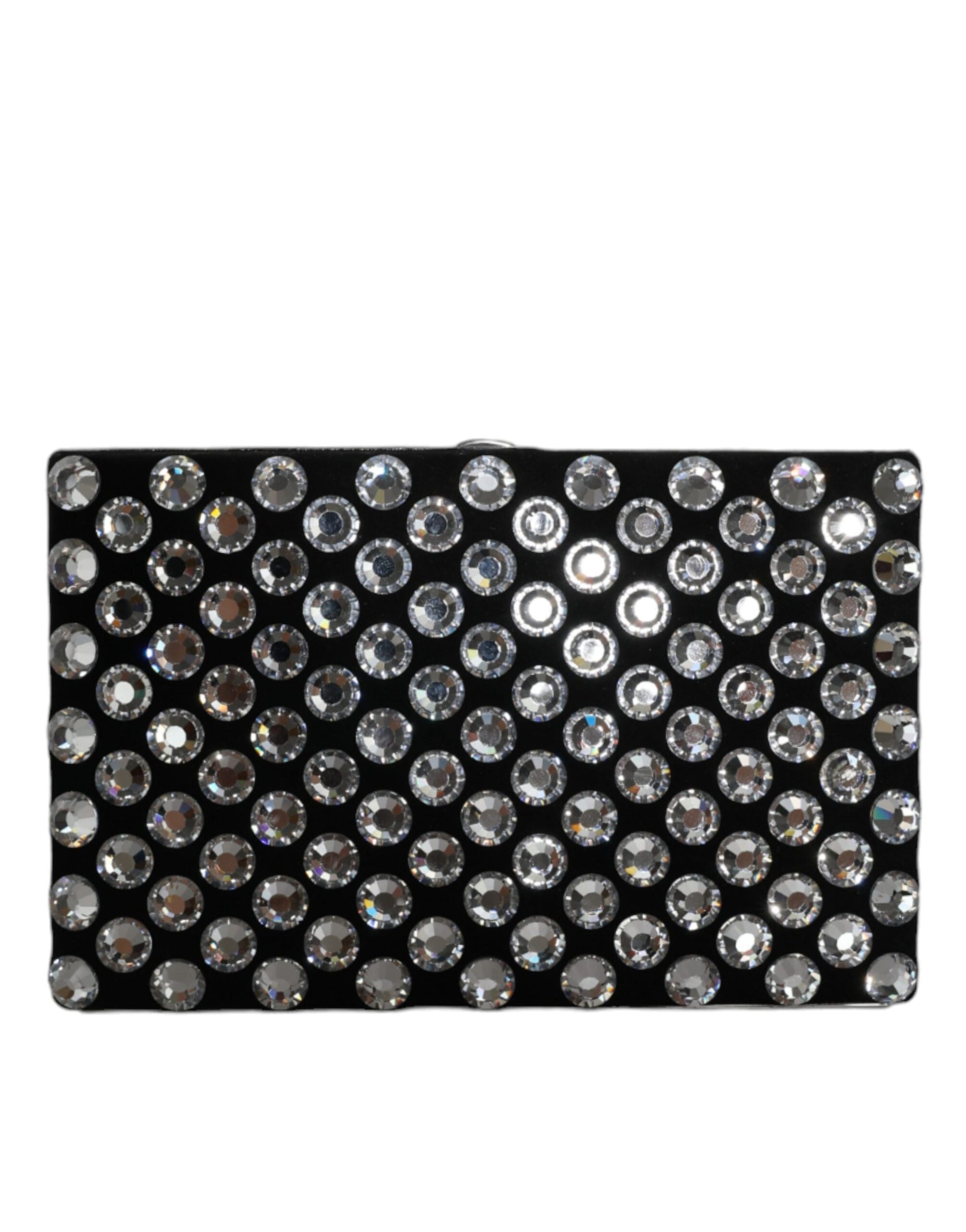 Dolce & Gabbana Black Velvet Crystal Clutch Evening Party Purse Bag | Regal Royce