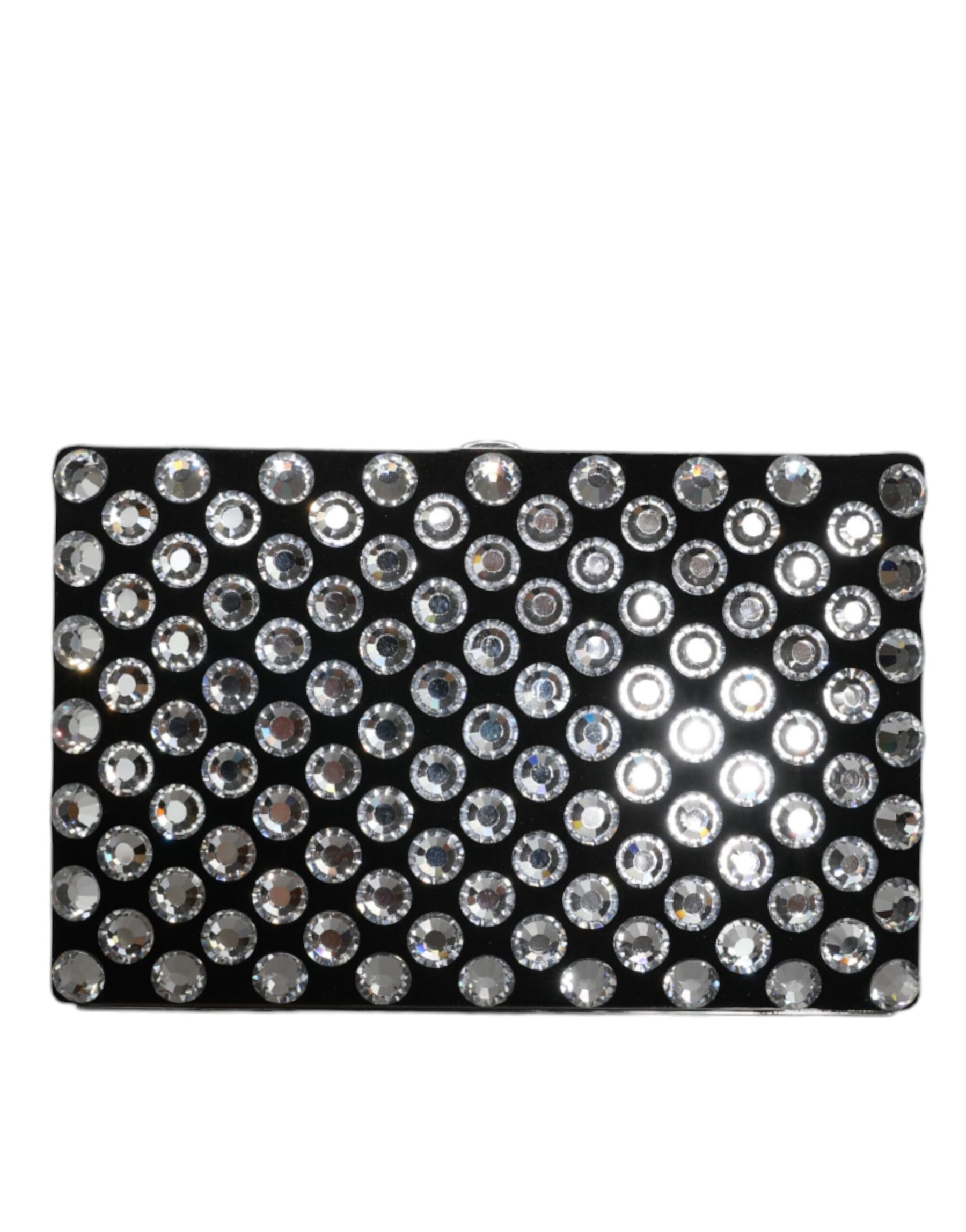 Dolce & Gabbana Black Velvet Crystal Clutch Evening Party Purse Bag | Regal Royce