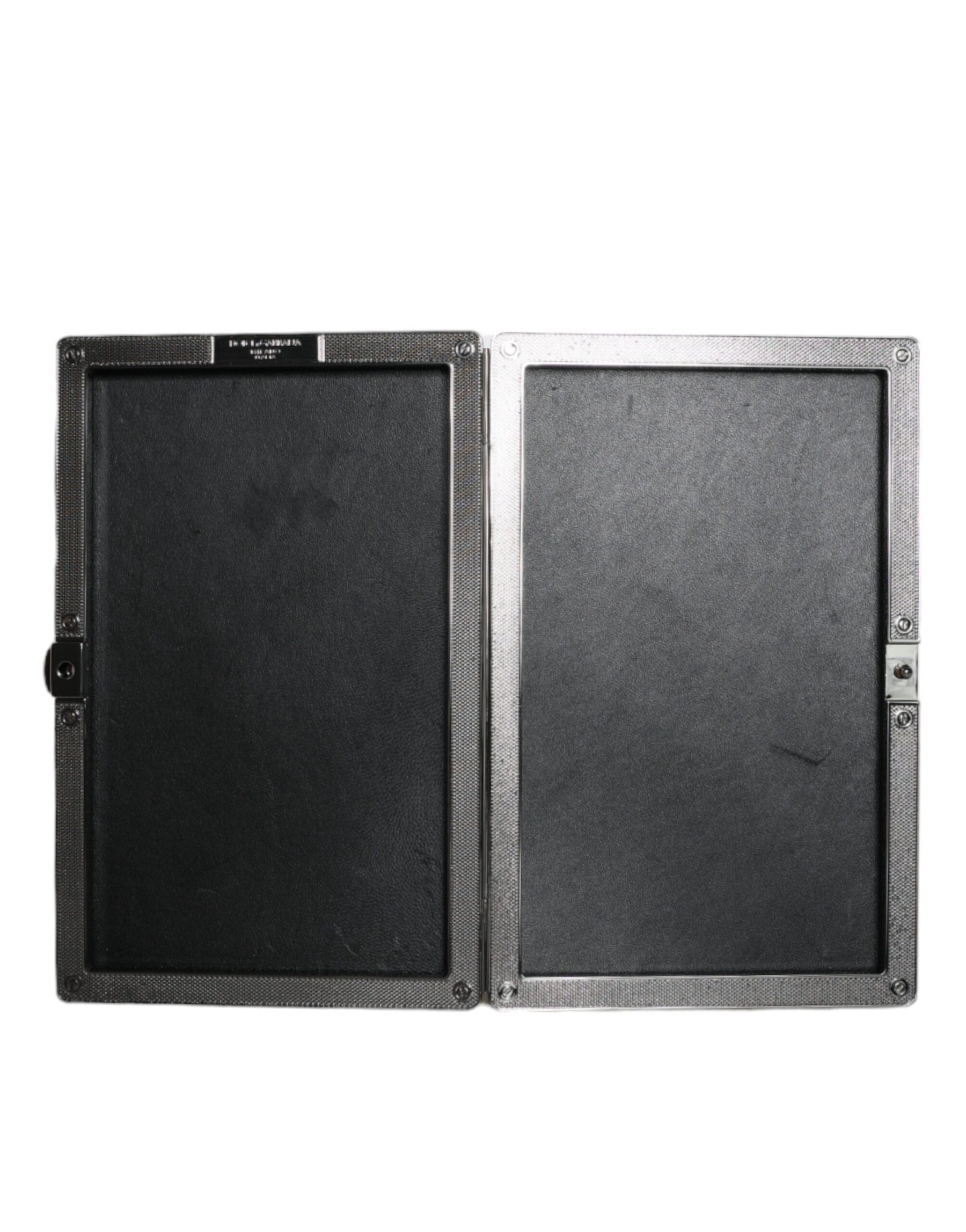 Dolce & Gabbana Black Velvet Crystal Clutch Evening Party Purse Bag | Regal Royce