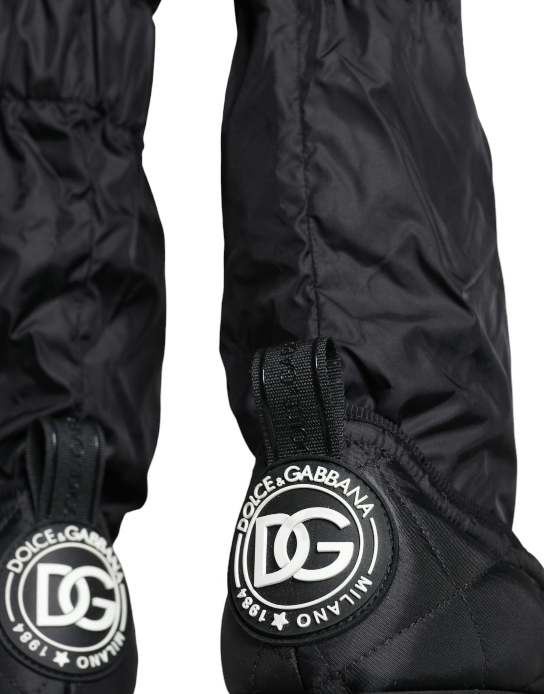 Dolce & Gabbana Black Quilted High Top Boots Sneakers Shoes | Regal Royce