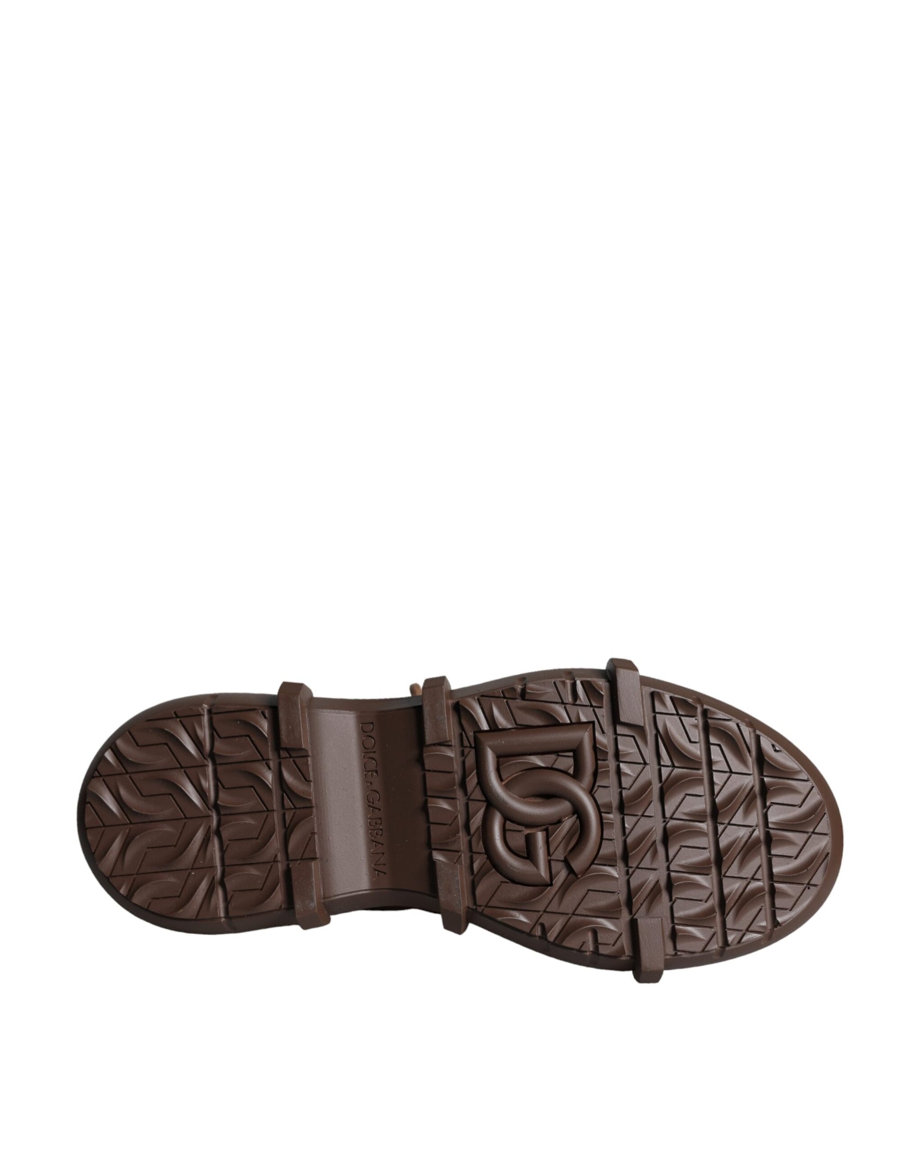 Dolce & Gabbana Brown Suede Leather Military Combat Men Boots Shoes | Regal Royce