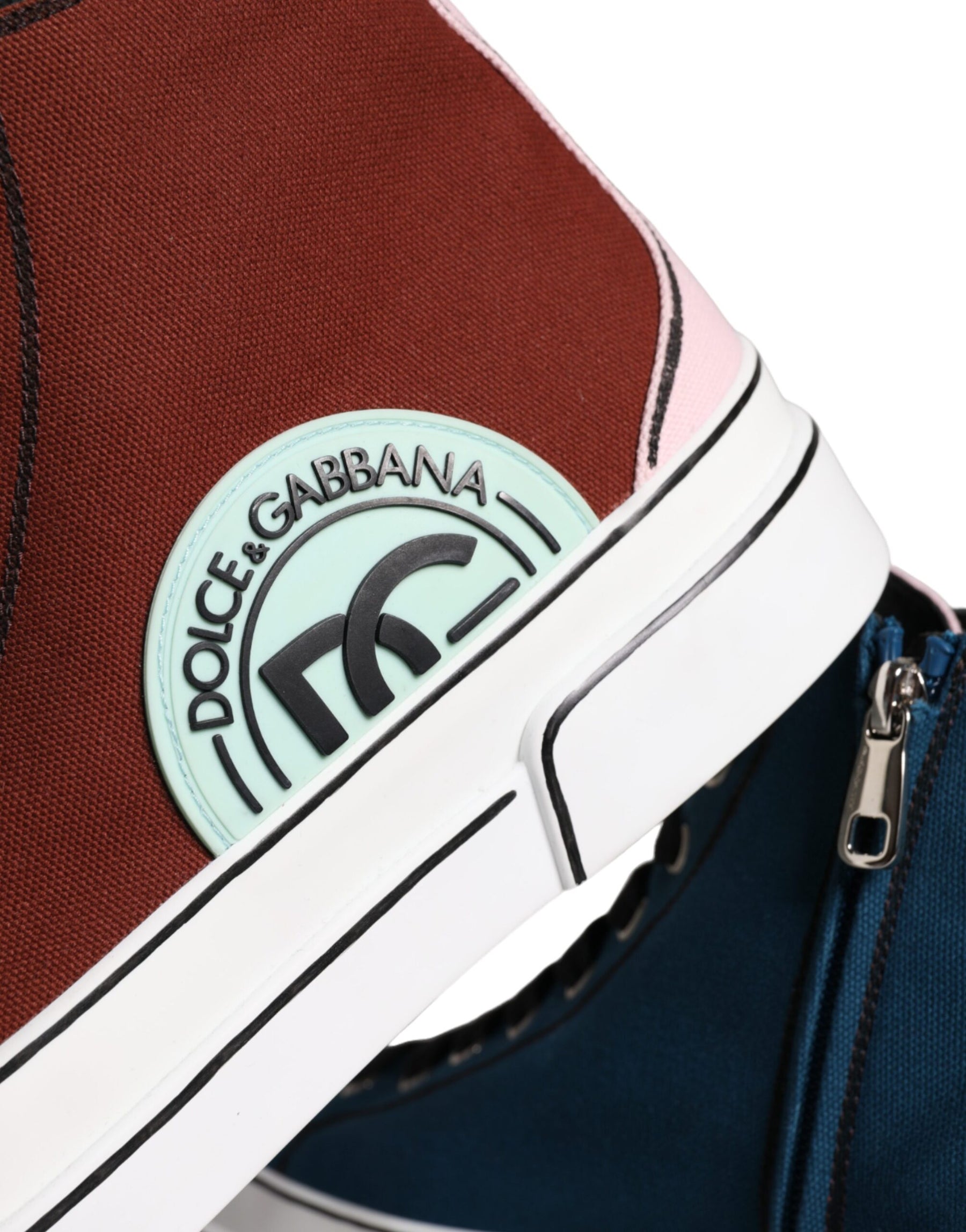 Dolce & Gabbana Multicolor Patchwork High Top Sneaker Shoes | Regal Royce
