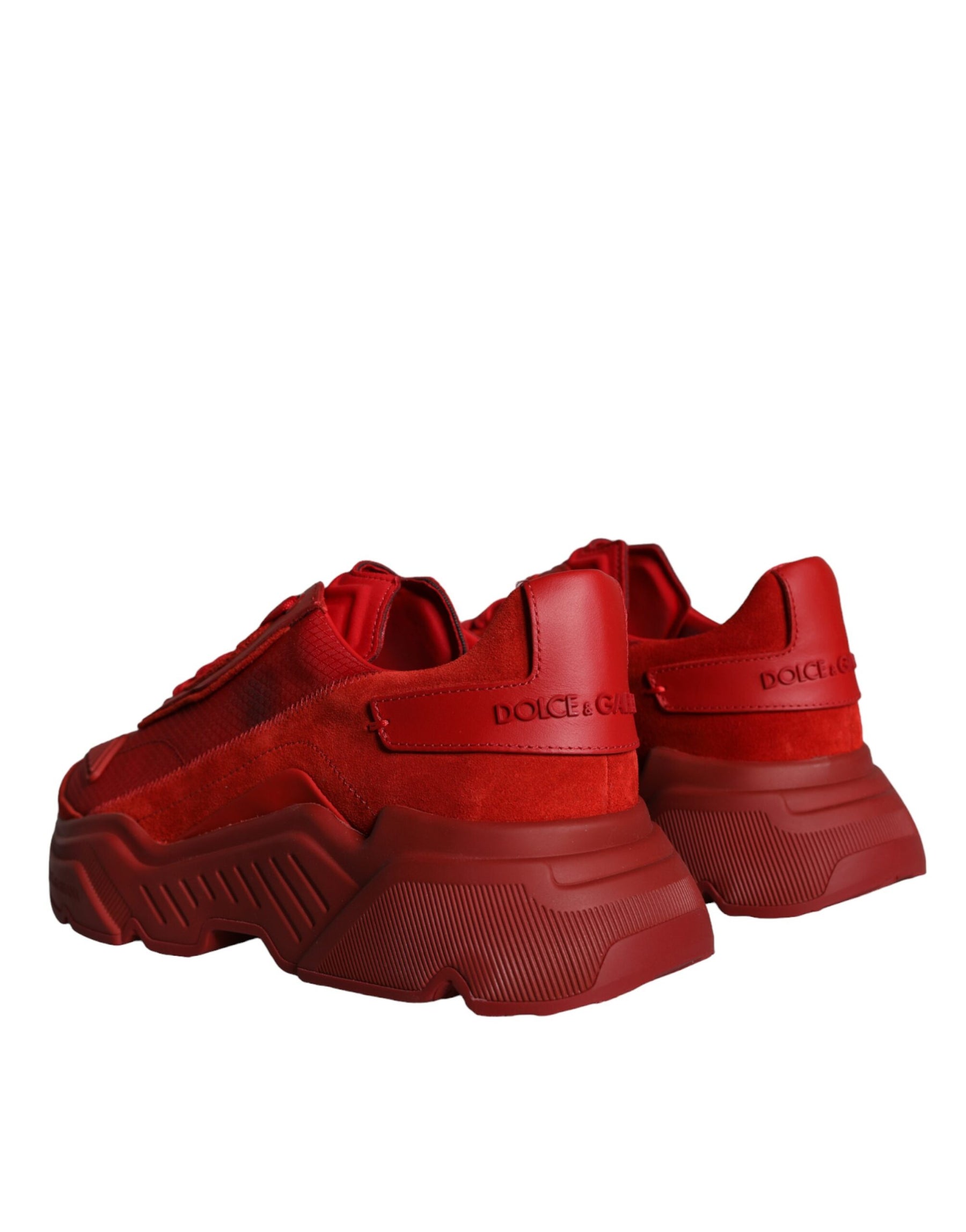 Dolce & Gabbana Red Leather Daymaster Low Top Sneakers Shoes | Regal Royce