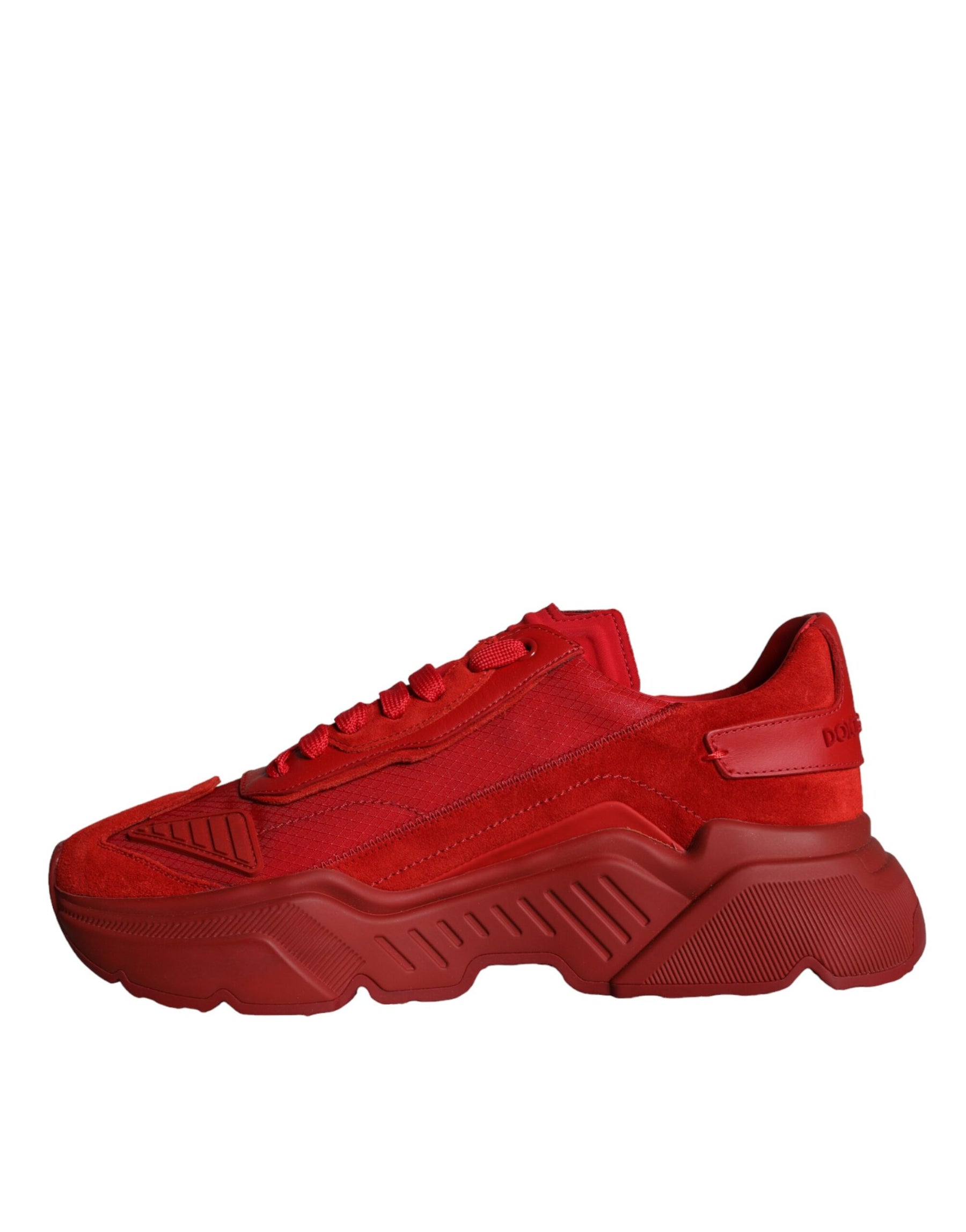 Dolce & Gabbana Red Leather Daymaster Low Top Sneakers Shoes | Regal Royce