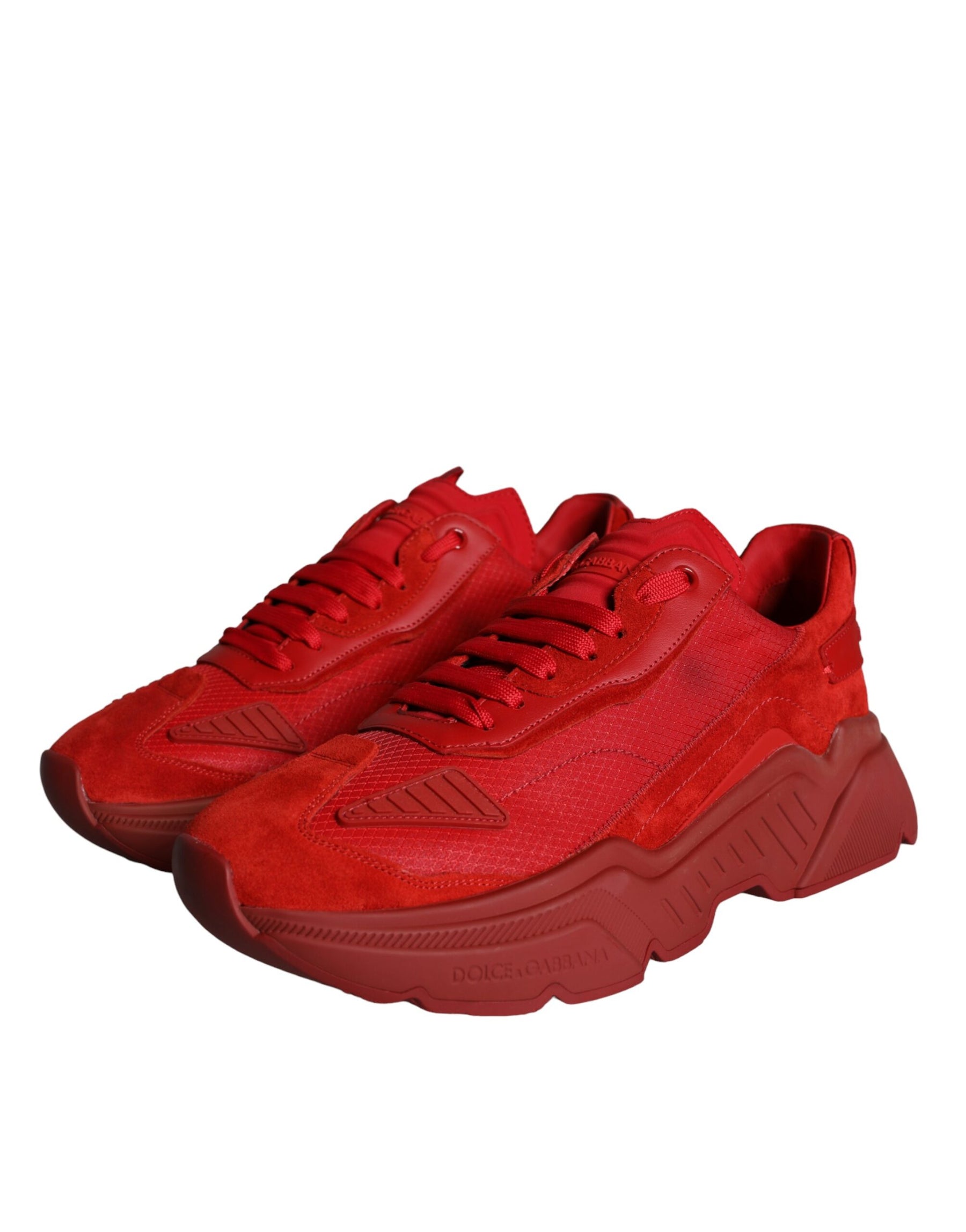 Dolce & Gabbana Red Leather Daymaster Low Top Sneakers Shoes | Regal Royce