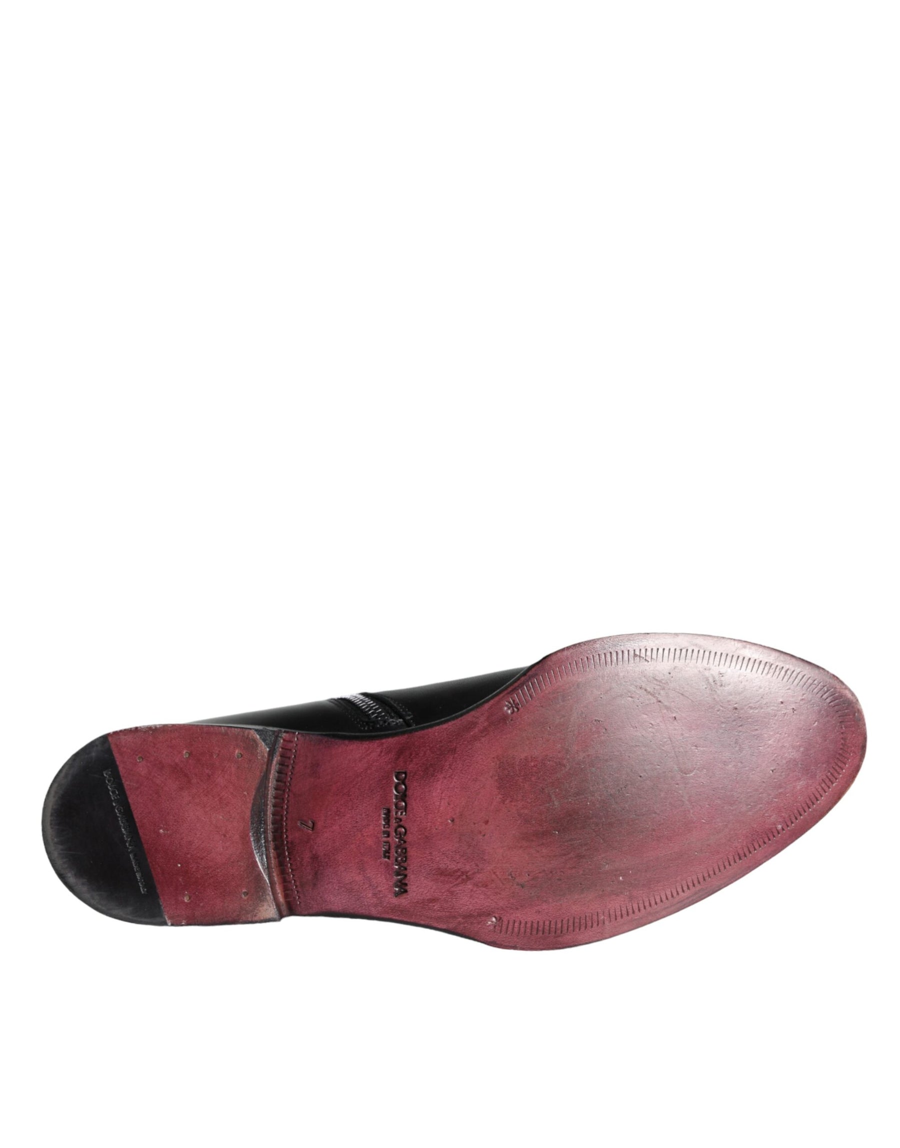 Dolce & Gabbana Black Calf Leather Men Ankle Boots Men Shoes | Regal Royce