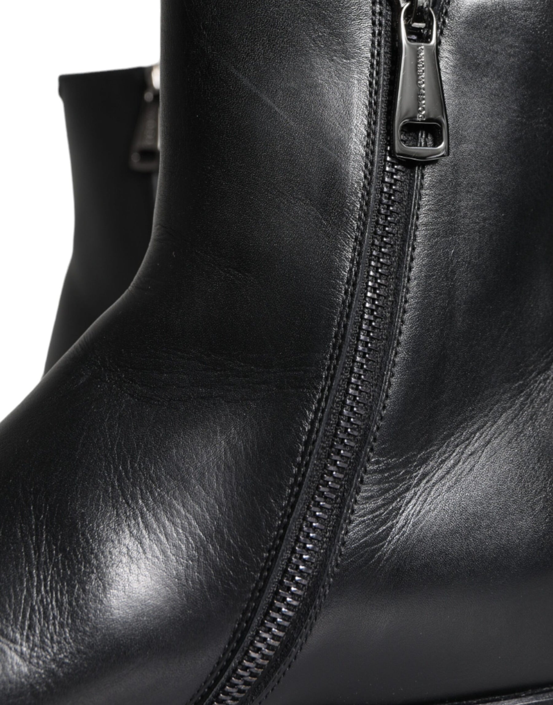 Dolce & Gabbana Black Calf Leather Men Ankle Boots Men Shoes | Regal Royce
