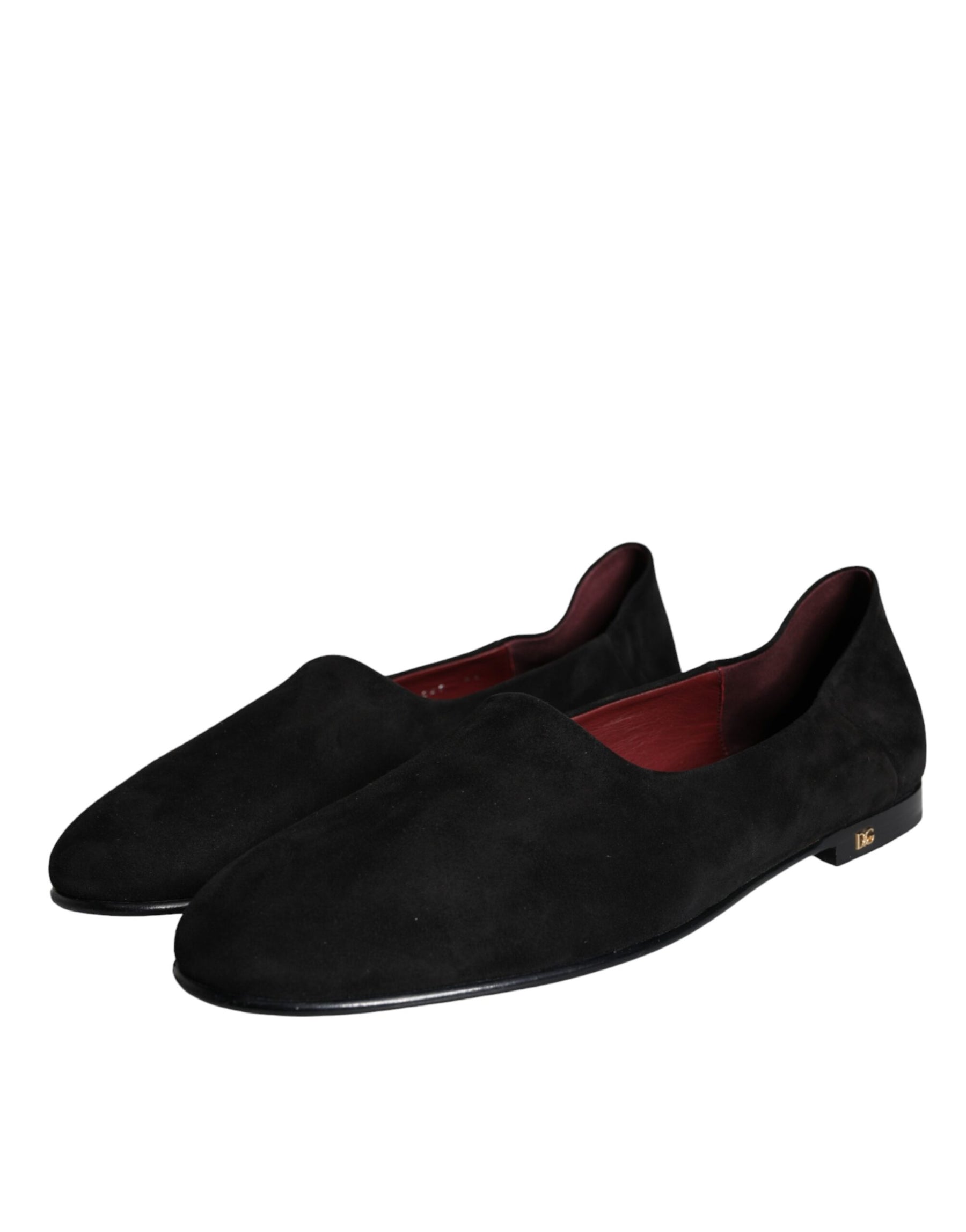 Dolce & Gabbana Black Suede Loafers Formal Slip On Shoes | Regal Royce