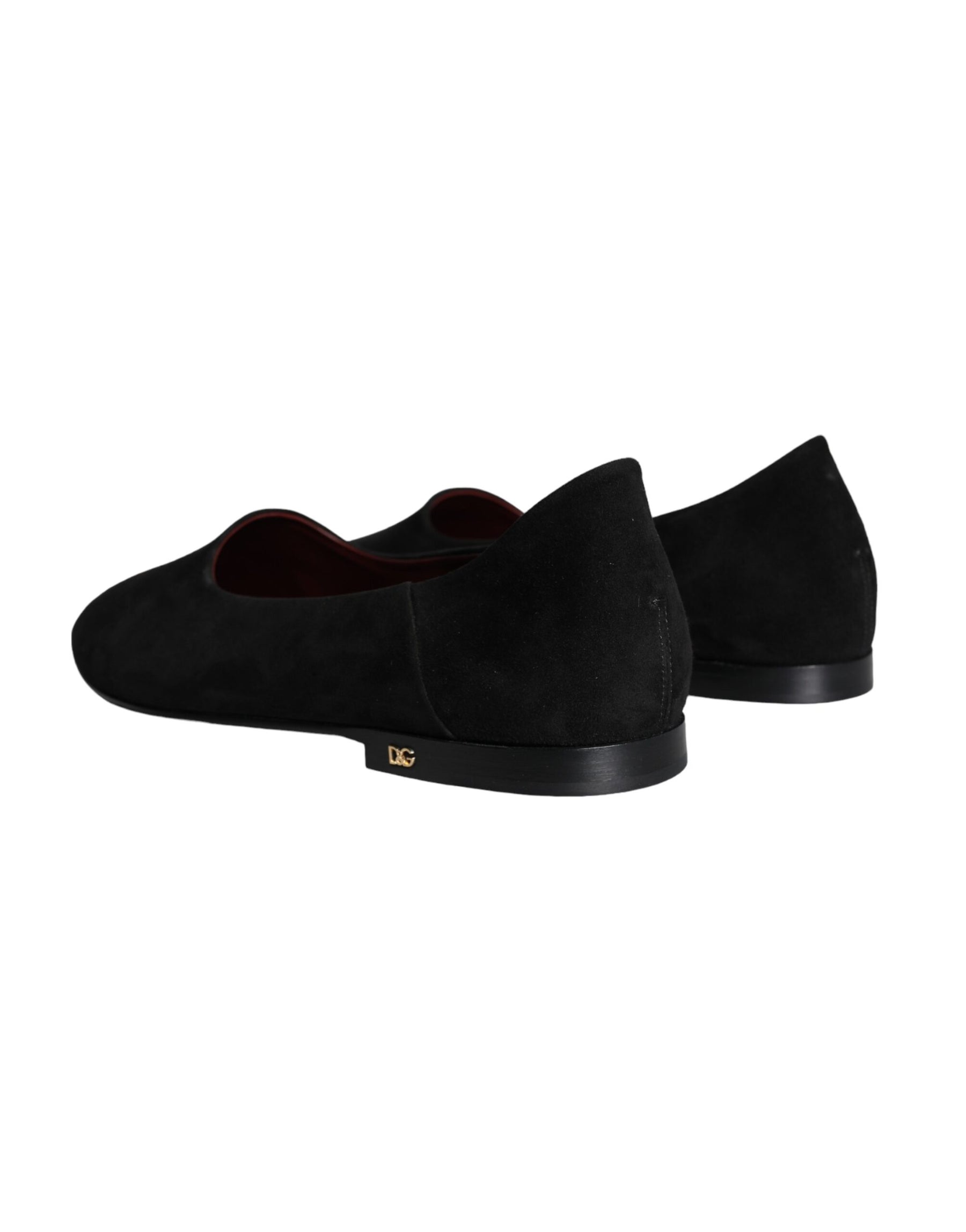 Dolce & Gabbana Black Suede Loafers Formal Slip On Shoes | Regal Royce