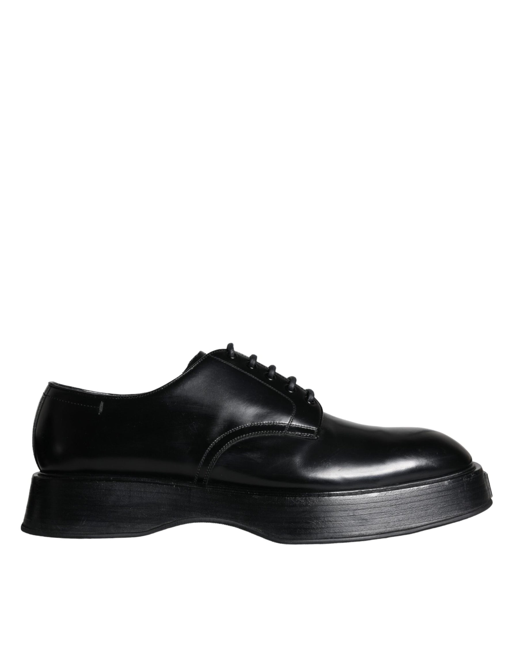 Dolce & Gabbana Black Calf Leather Derby Formal Dress Shoes | Regal Royce