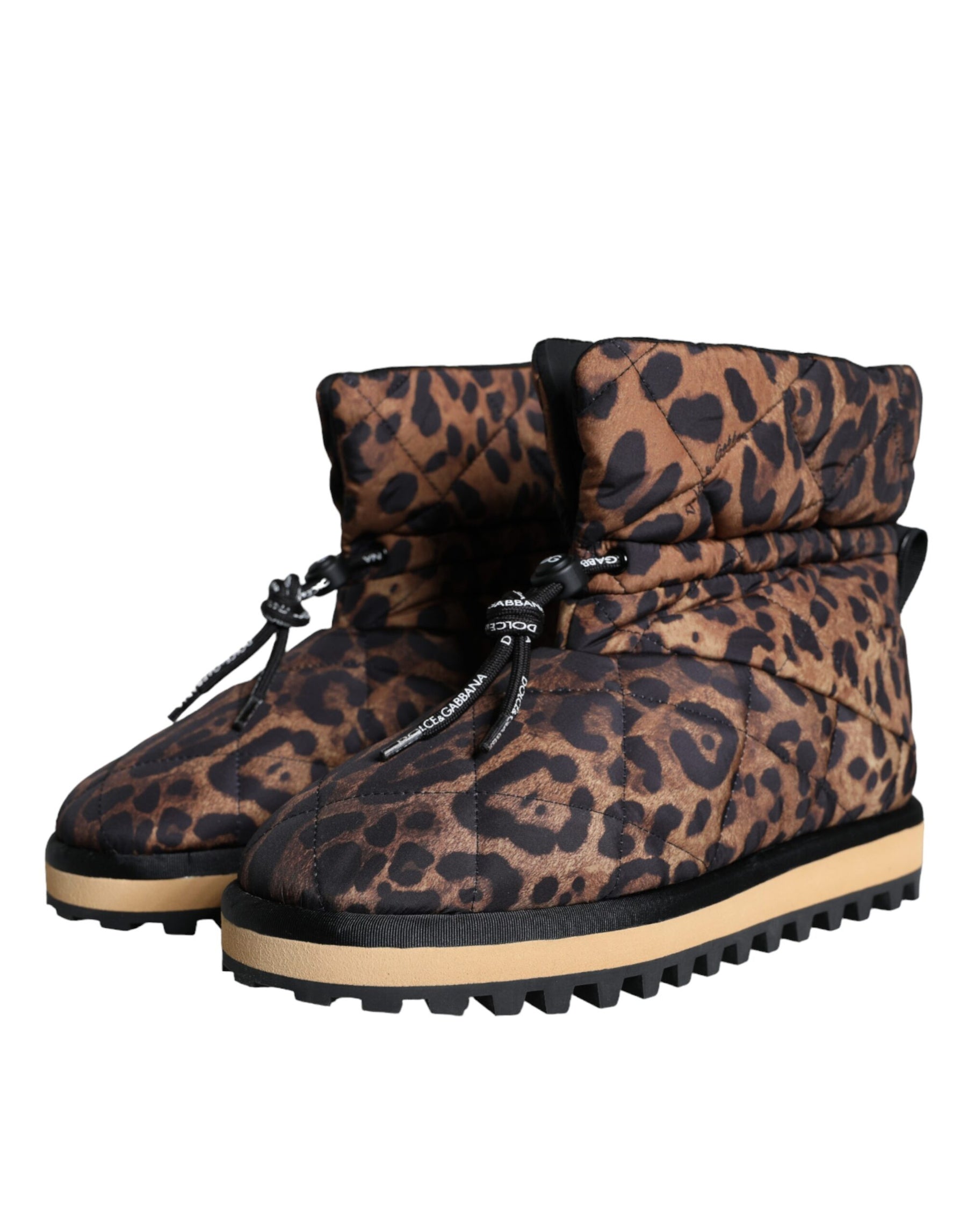 Dolce & Gabbana Brown Leopard Ankle Boots Padded Shoes | Regal Royce