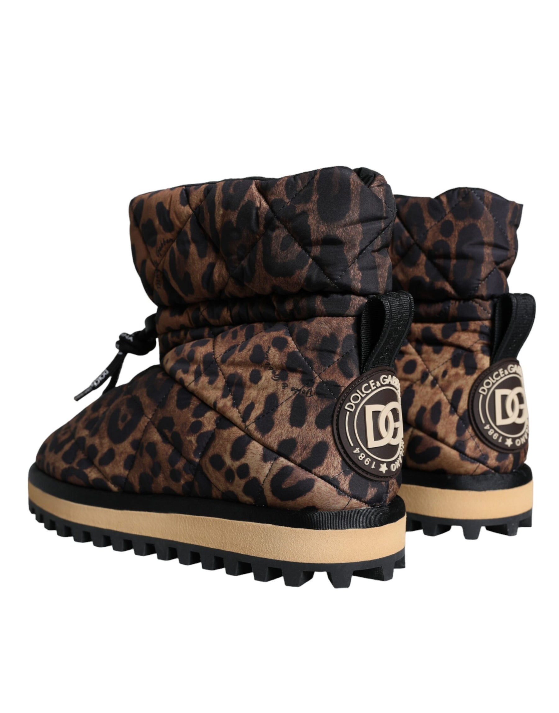Dolce & Gabbana Brown Leopard Ankle Boots Padded Shoes | Regal Royce
