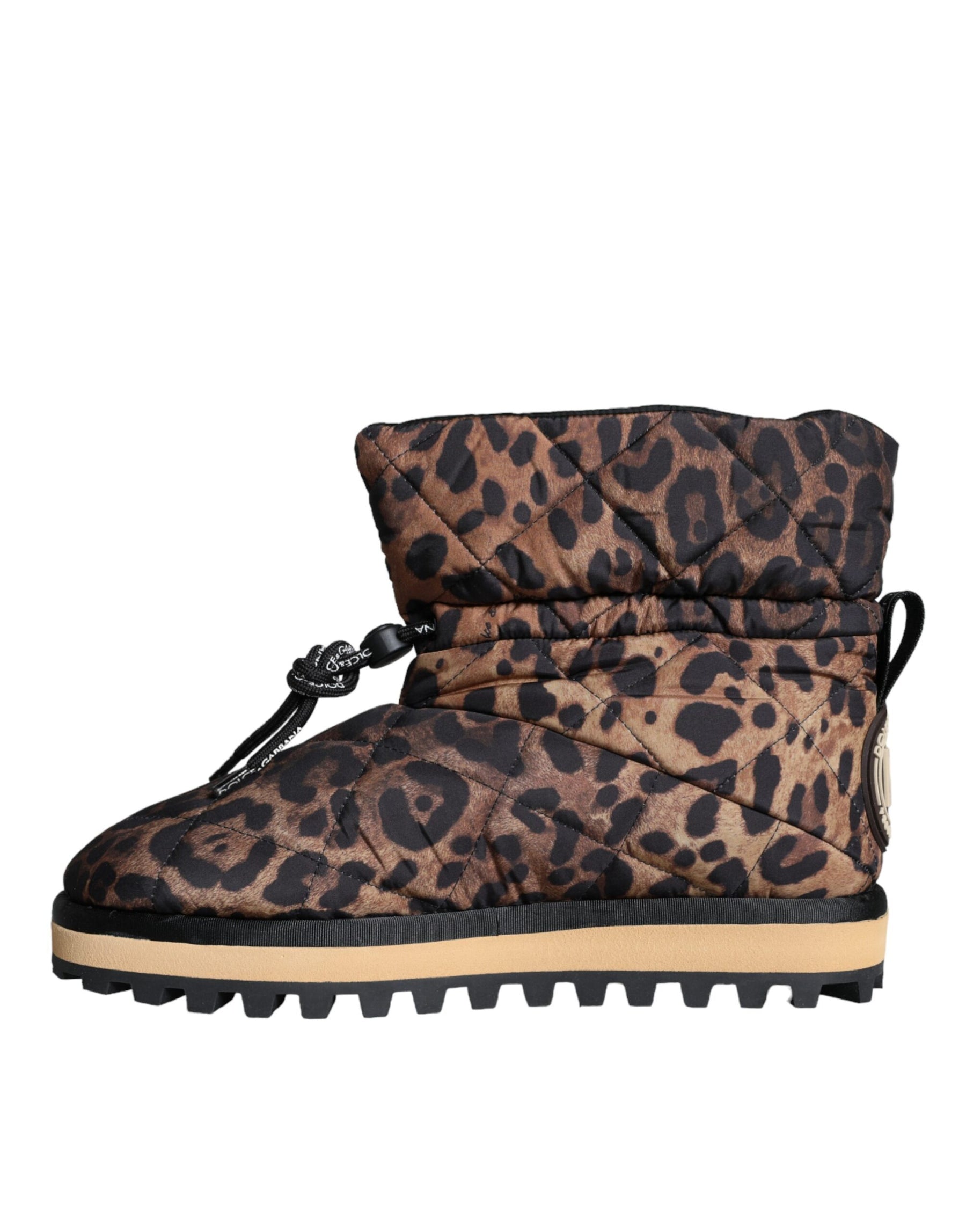 Dolce & Gabbana Brown Leopard Ankle Boots Padded Shoes | Regal Royce