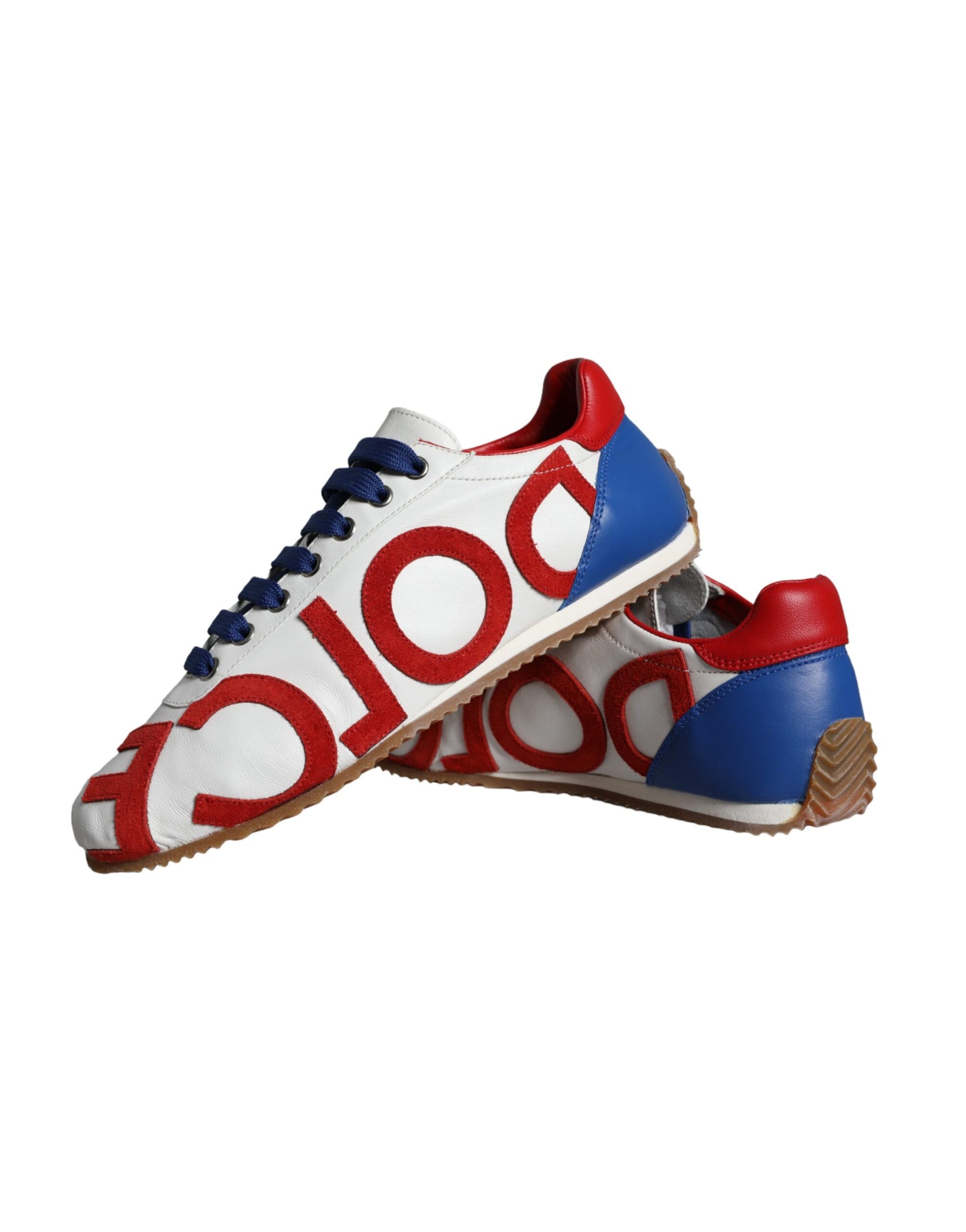 Dolce & Gabbana Multicolor Leather Logo Casual Sneakers Shoes | Regal Royce