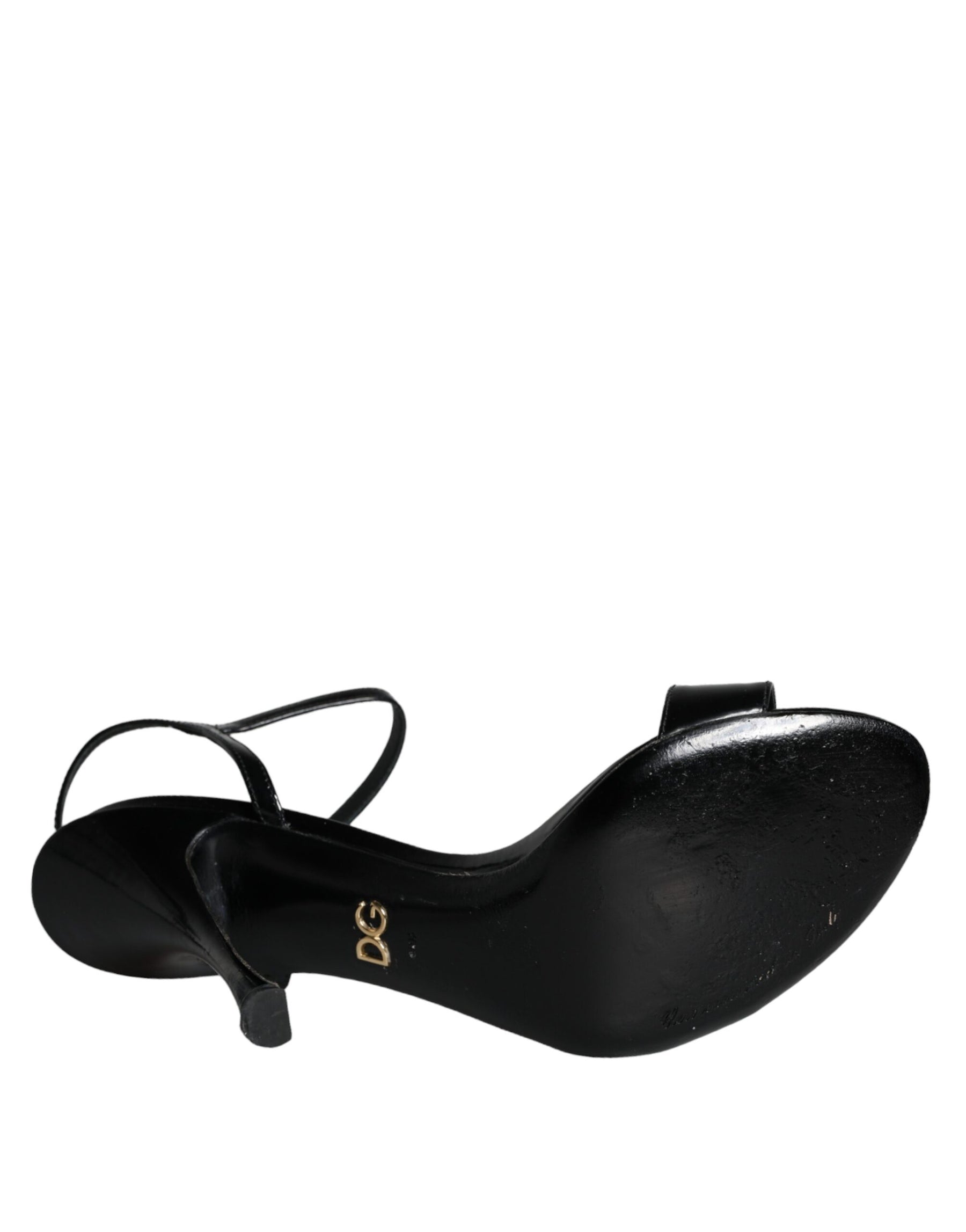 Dolce & Gabbana Black KEIRA Leather Heels Sandals Shoes | Regal Royce