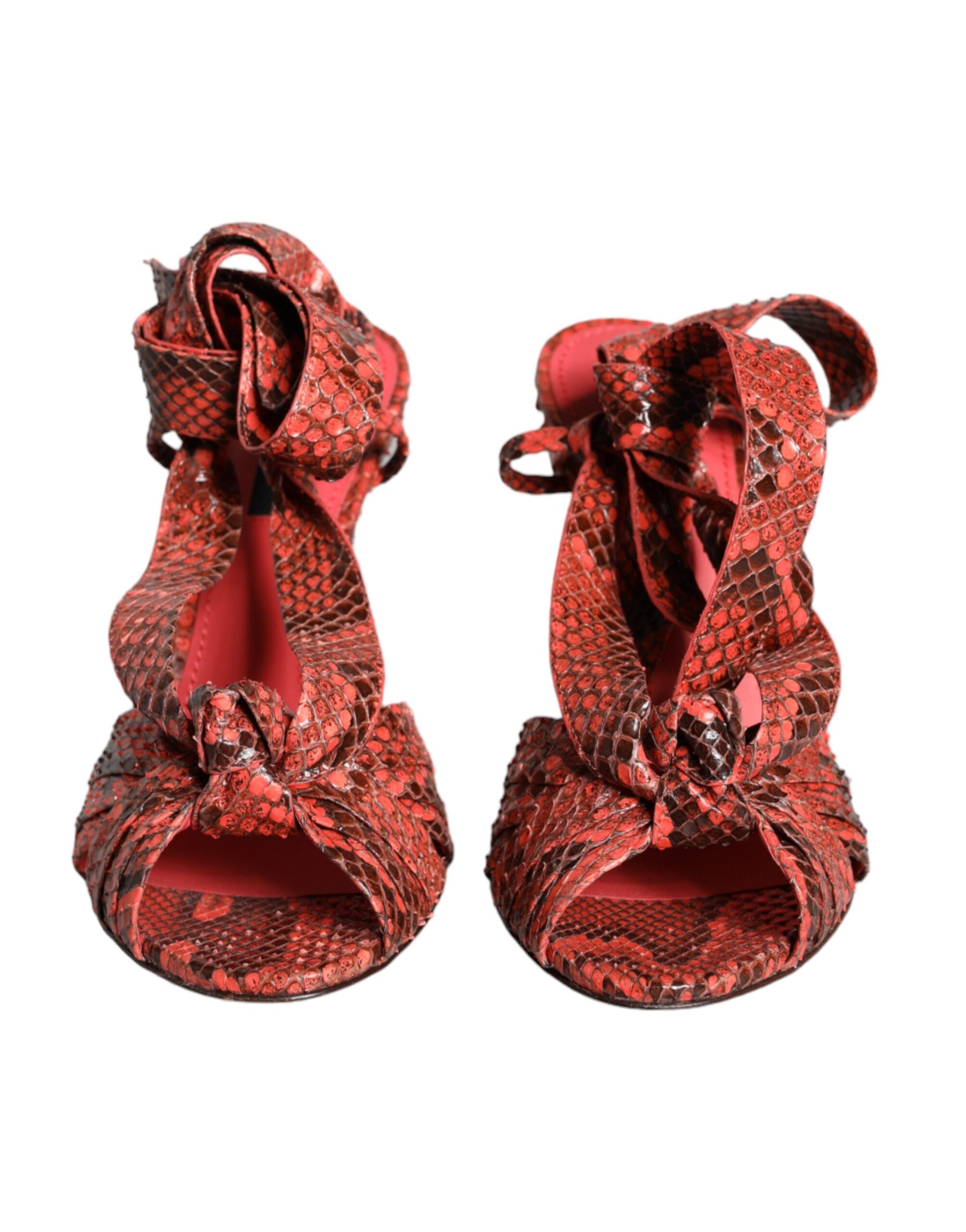 Dolce & Gabbana Coral Exotic Leather Heels Sandals Shoes | Regal Royce