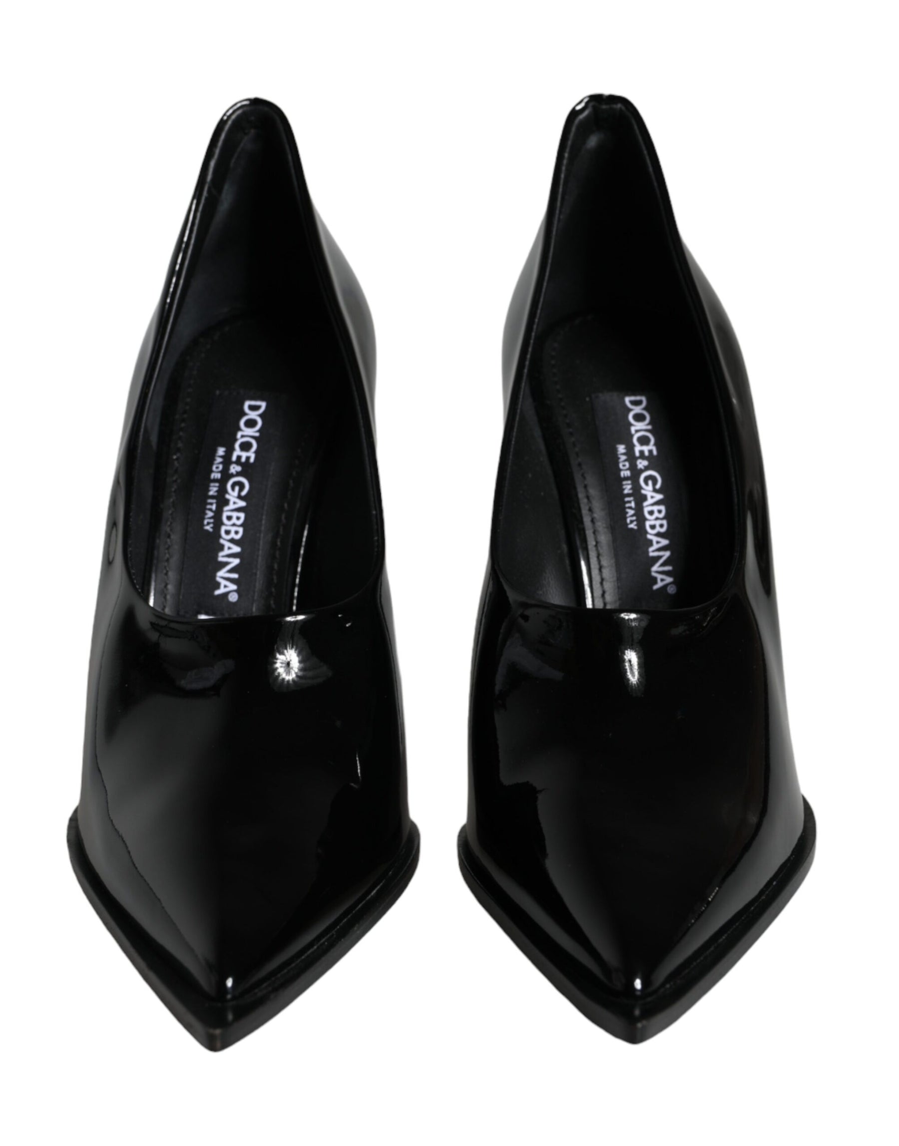 Dolce & Gabbana Black Patent Leather High Heels Pumps Shoes | Regal Royce