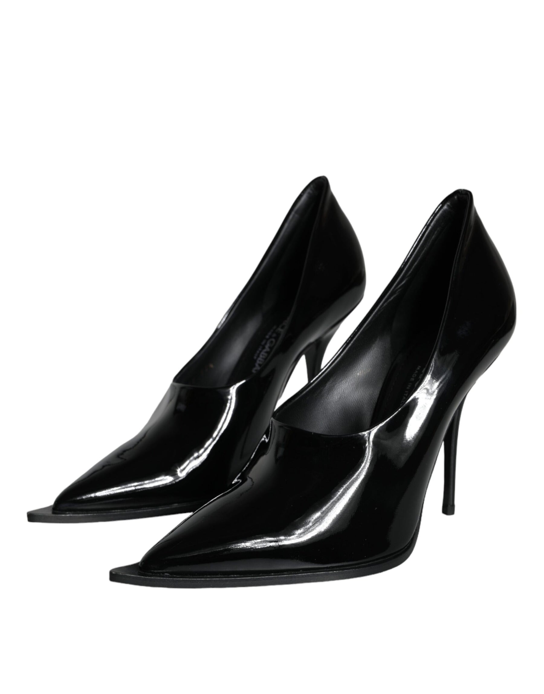 Dolce & Gabbana Black Patent Leather High Heels Pumps Shoes | Regal Royce