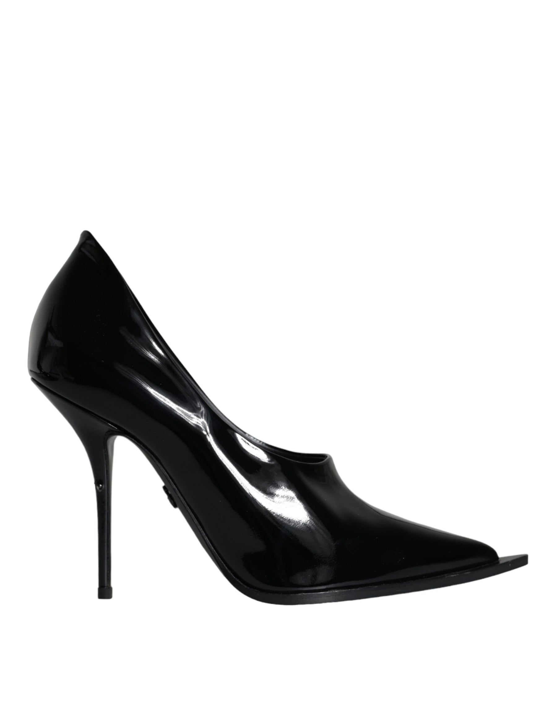 Dolce & Gabbana Black Patent Leather High Heels Pumps Shoes | Regal Royce