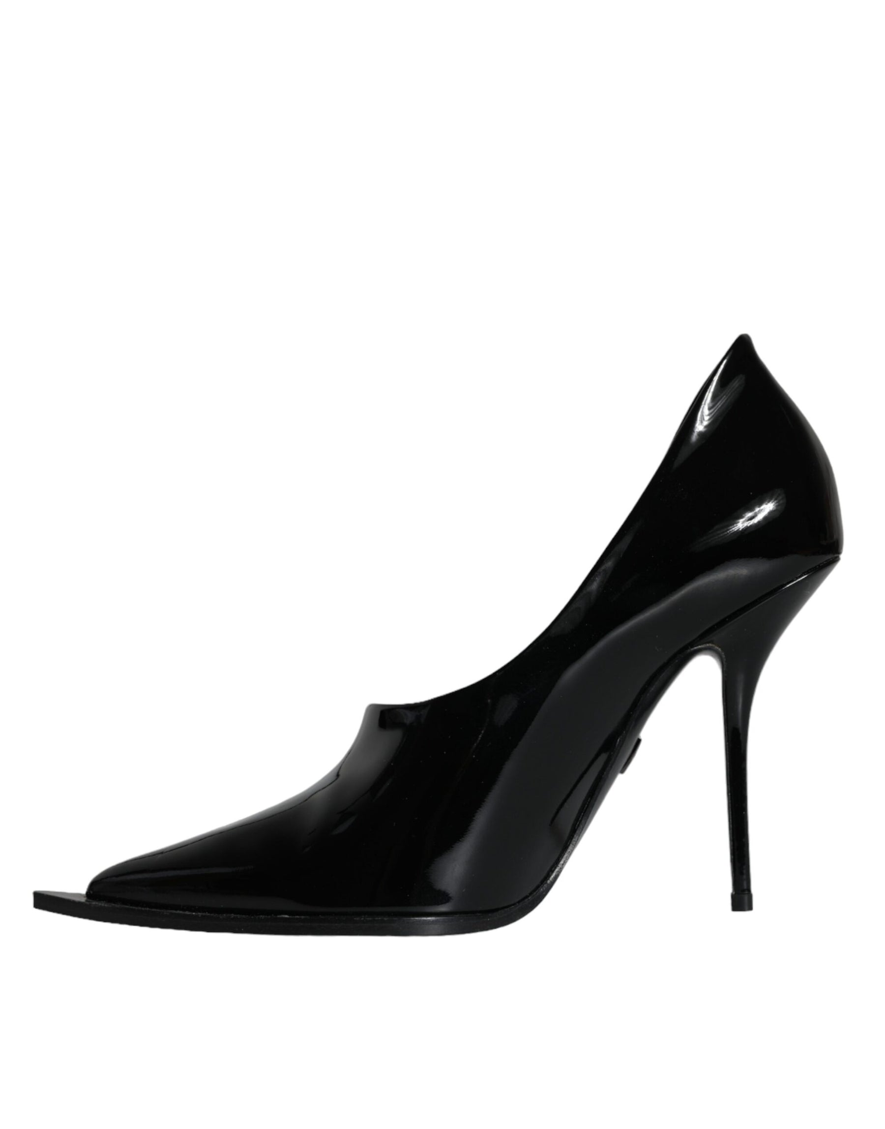 Dolce & Gabbana Black Patent Leather High Heels Pumps Shoes | Regal Royce