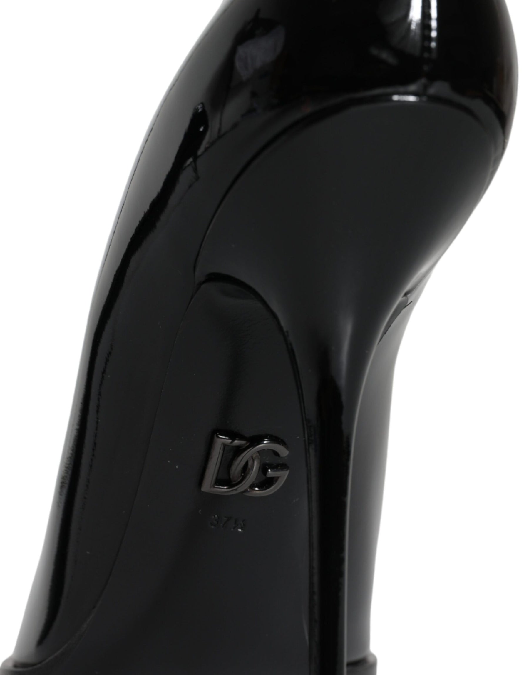 Dolce & Gabbana Black Patent Leather High Heels Pumps Shoes | Regal Royce
