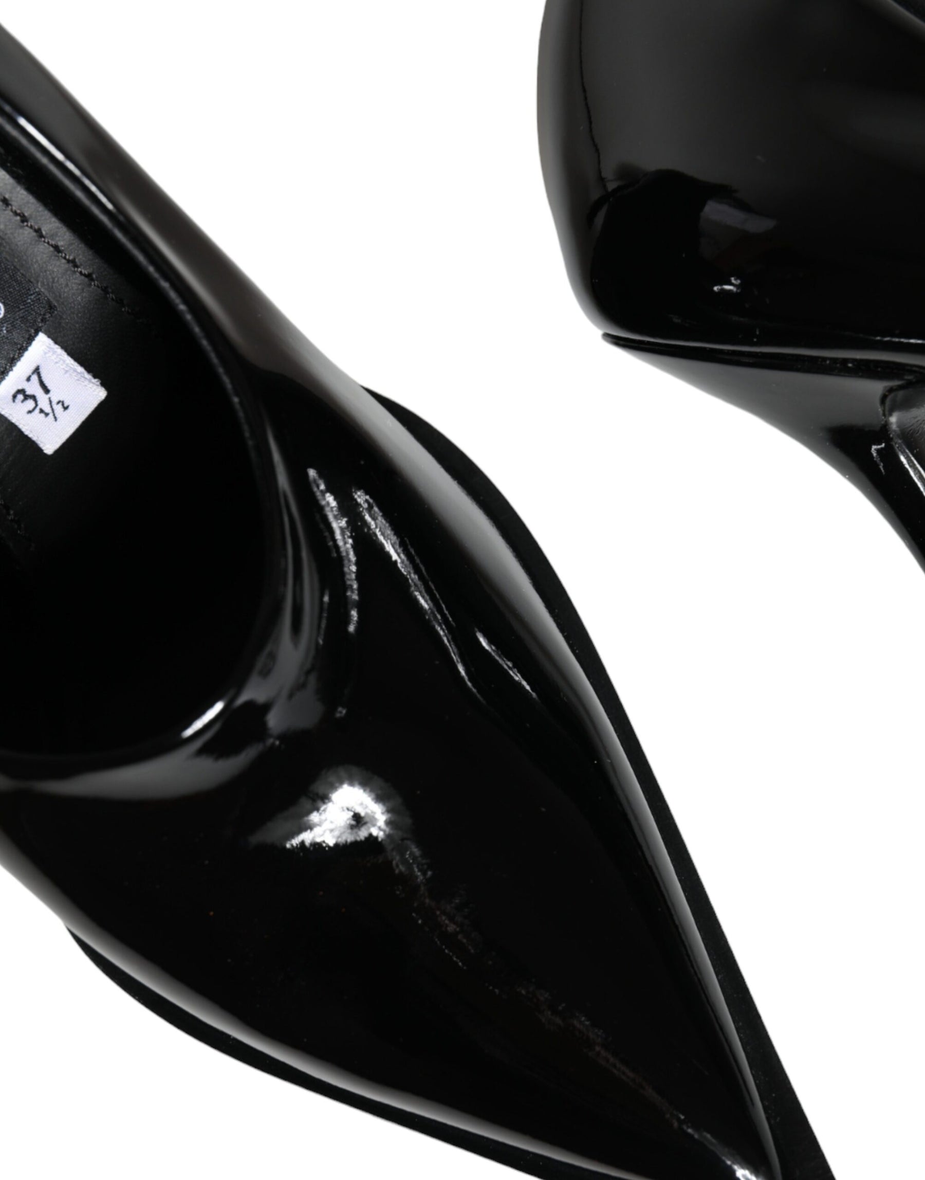 Dolce & Gabbana Black Patent Leather High Heels Pumps Shoes | Regal Royce